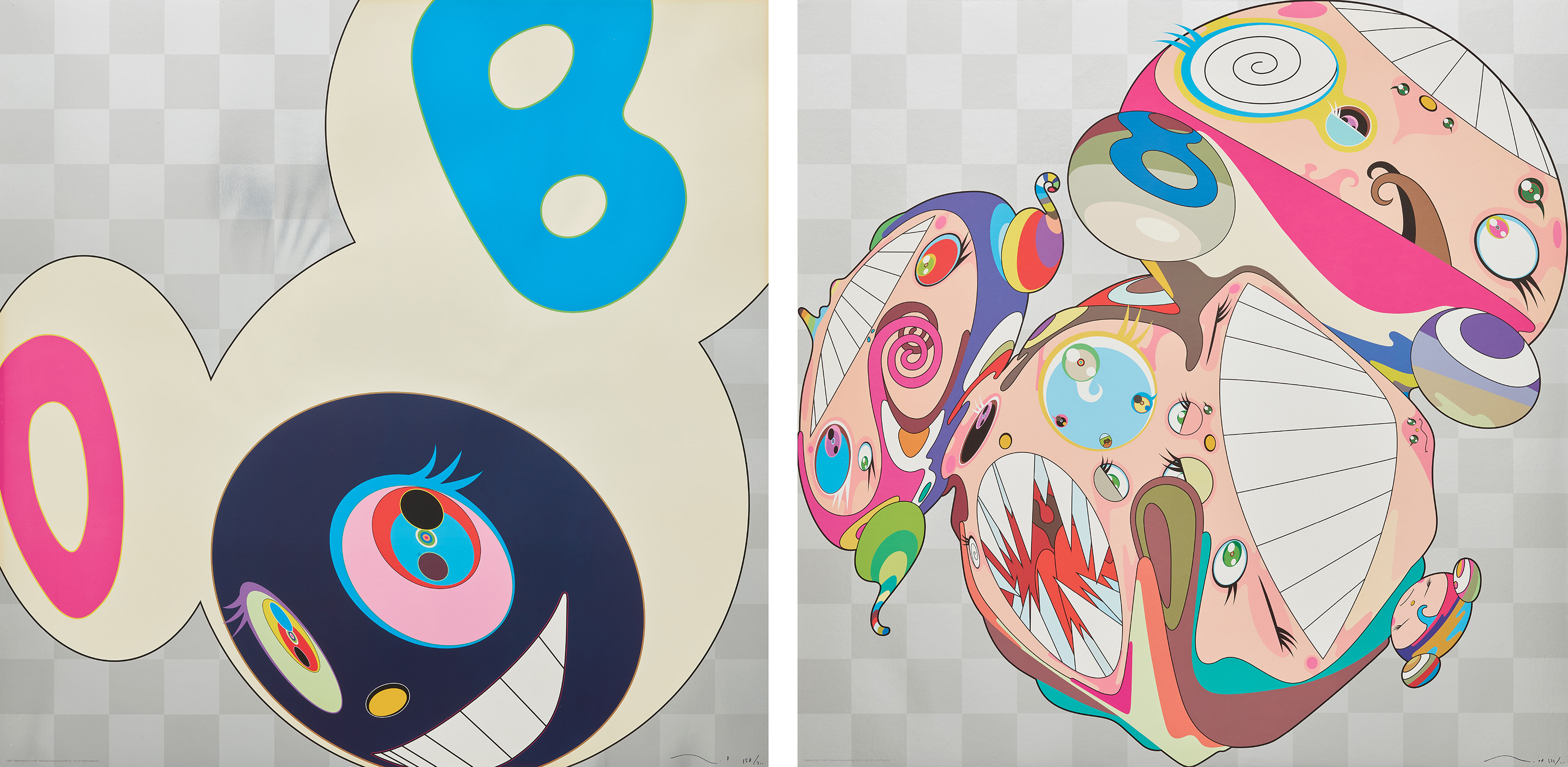 Takashi Murakami - AND THEN Platinum; and Melting DOB E