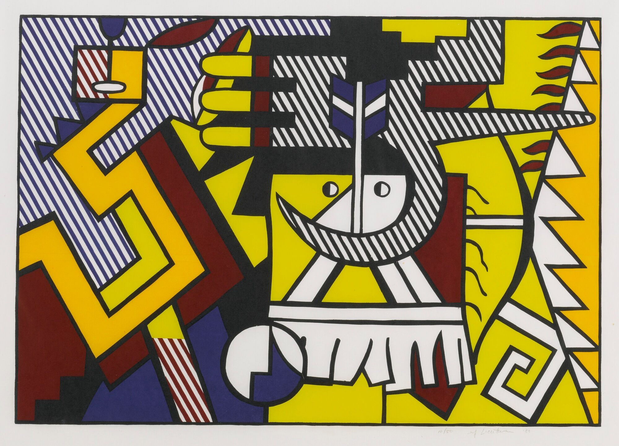 Roy Lichtenstein - American Indian Theme VI
