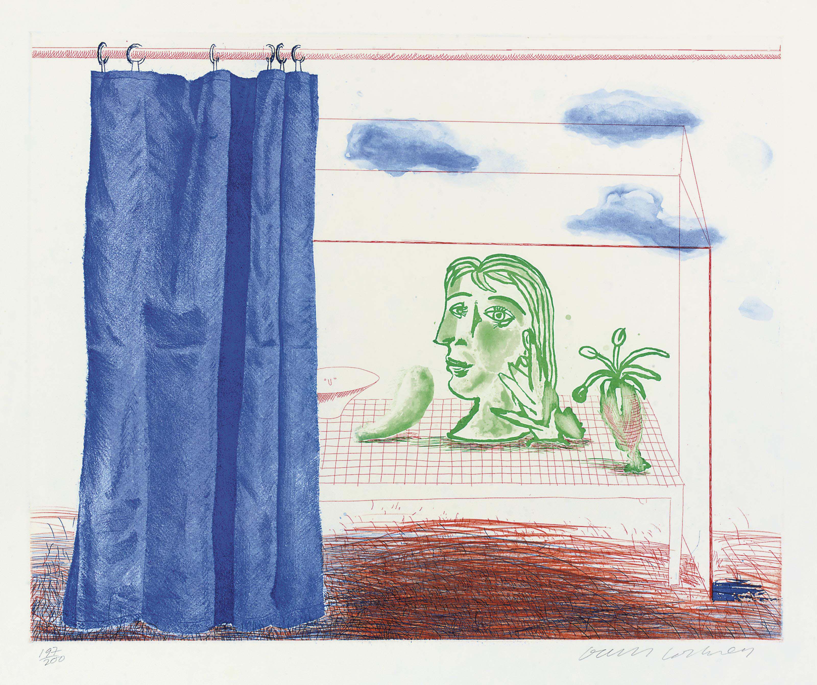 David Hockney - What is this Picasso?, from: The Blue Guitar