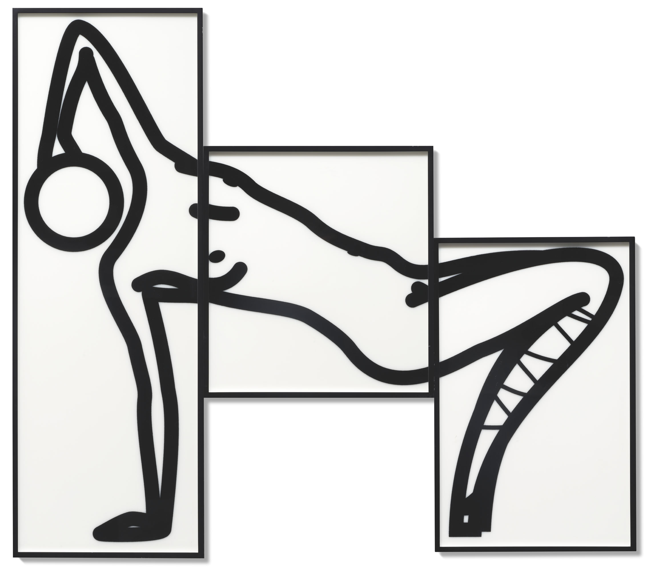 Julian Opie - This is Shahnoza (in 3 parts) no 6.