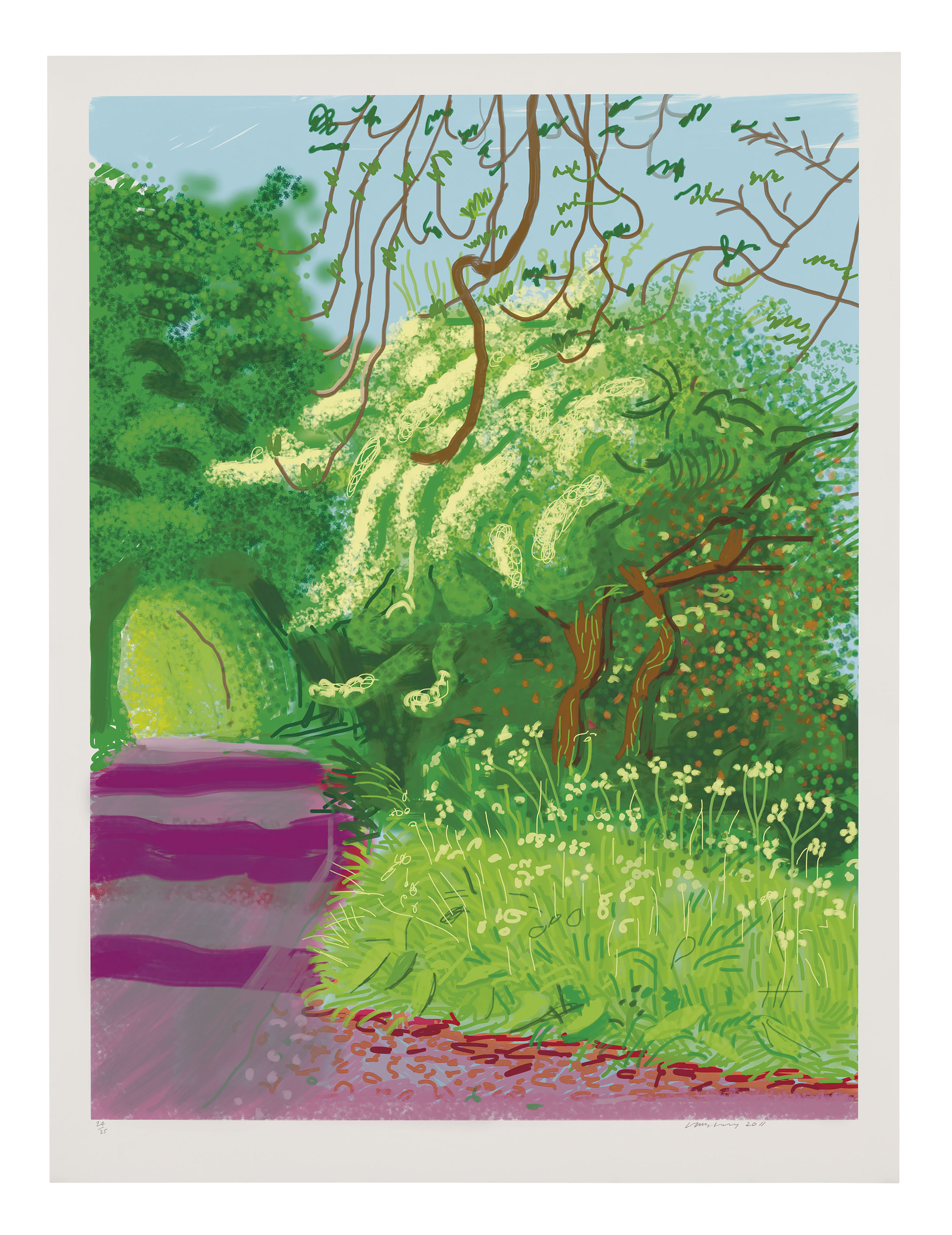 David Hockney - The Arrival of Spring in Woldgate, East Yorkshire in 2011 (twenty eleven) - 14 May 2011