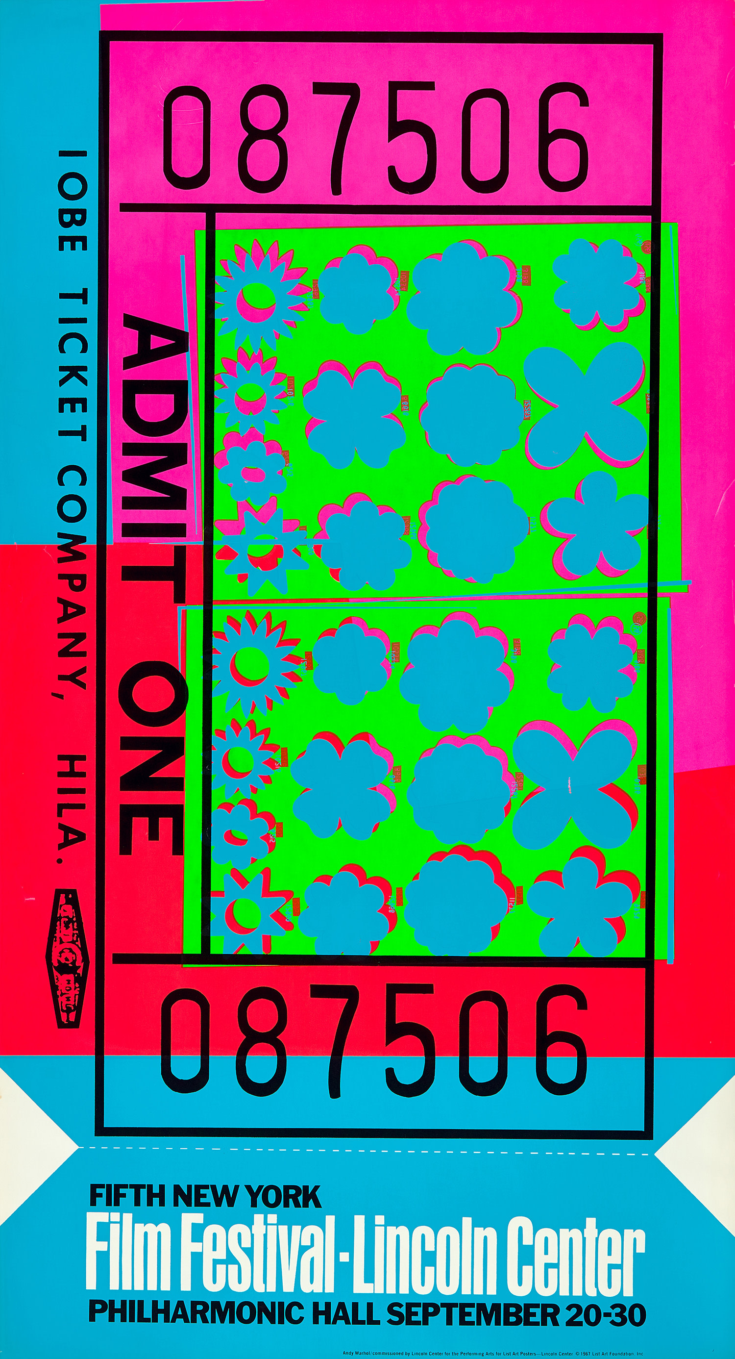 Andy Warhol - Lincoln Center Ticket (F. & S. 19, R. p. 30)