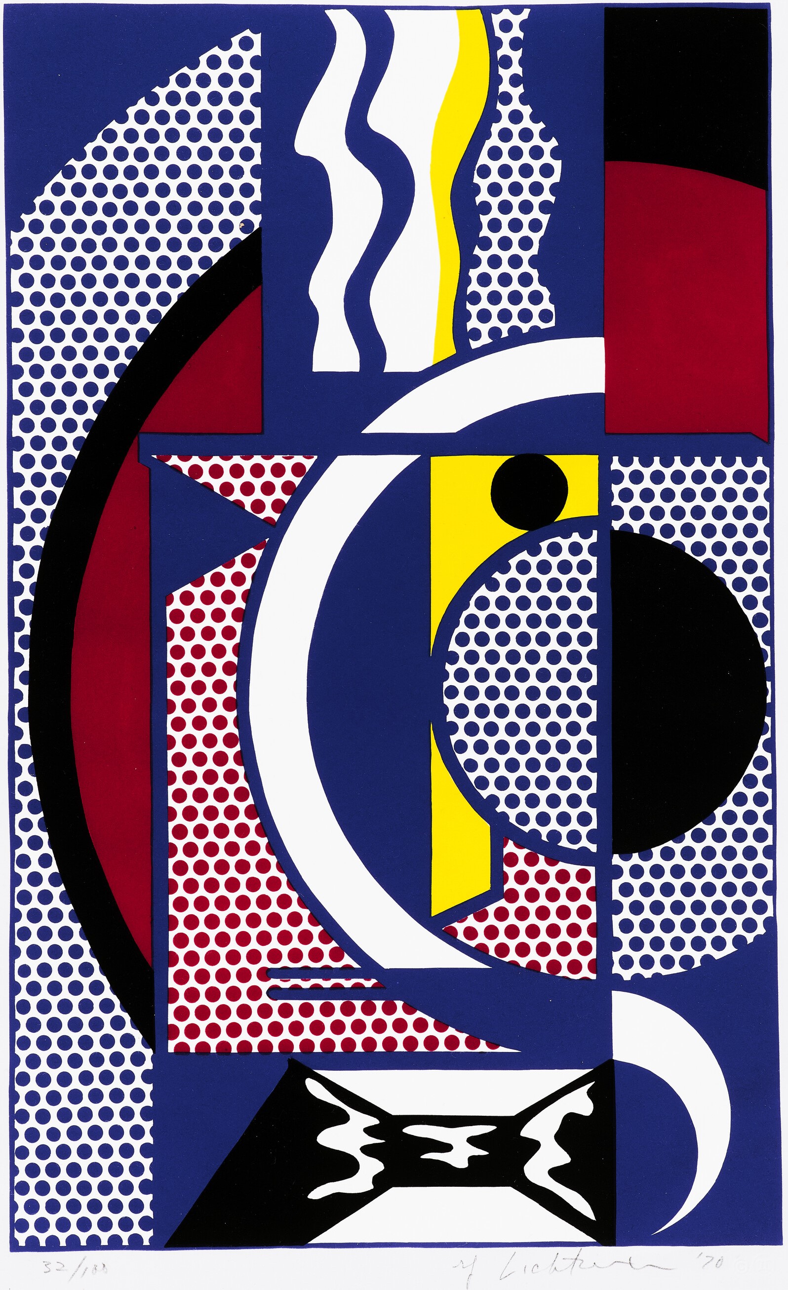 Roy Lichtenstein - Modern Head #1, from Modern Head Series