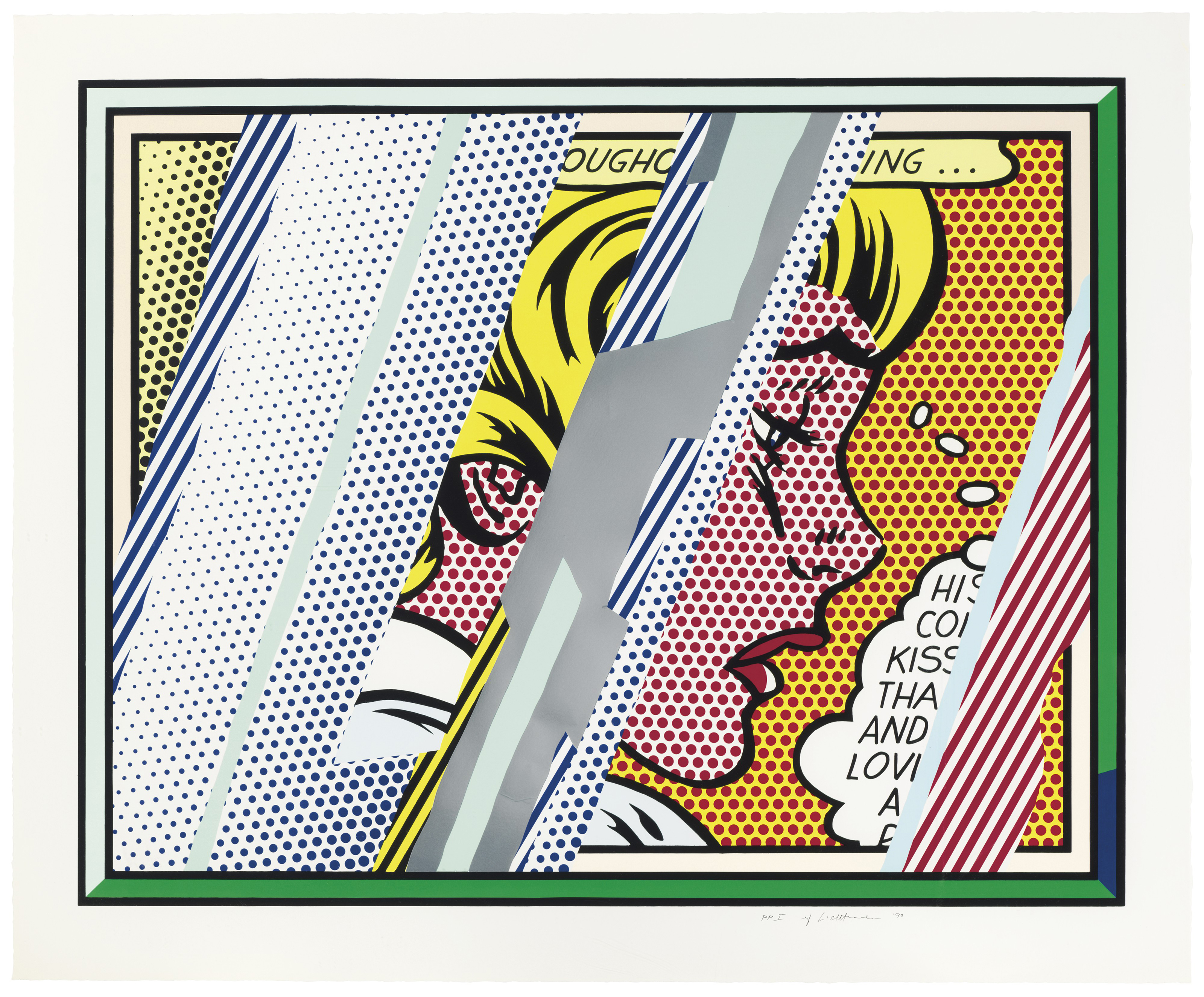 Roy Lichtenstein - Reflection on Girl, from Reflections