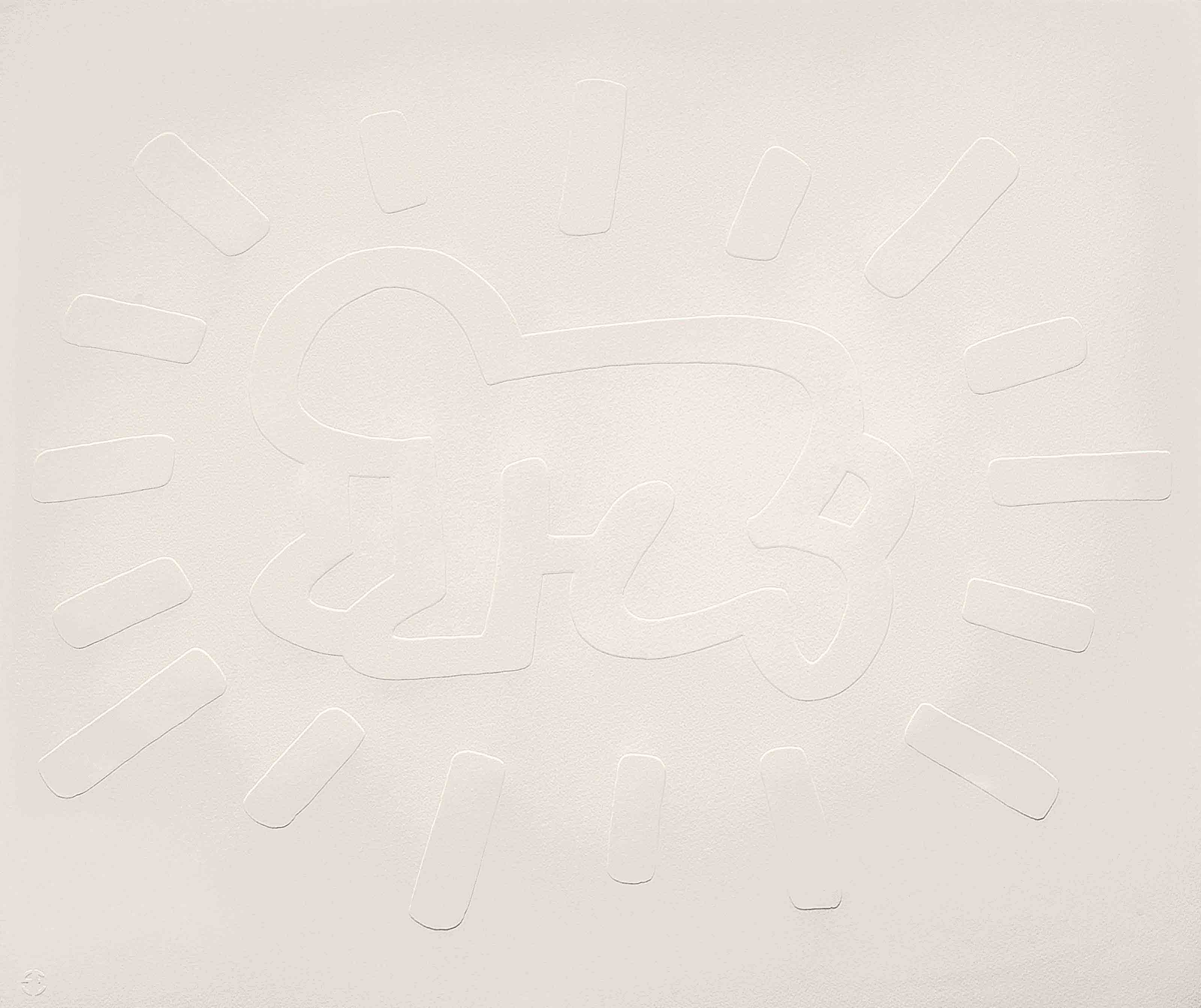 Keith Haring - One plate, from White Icons