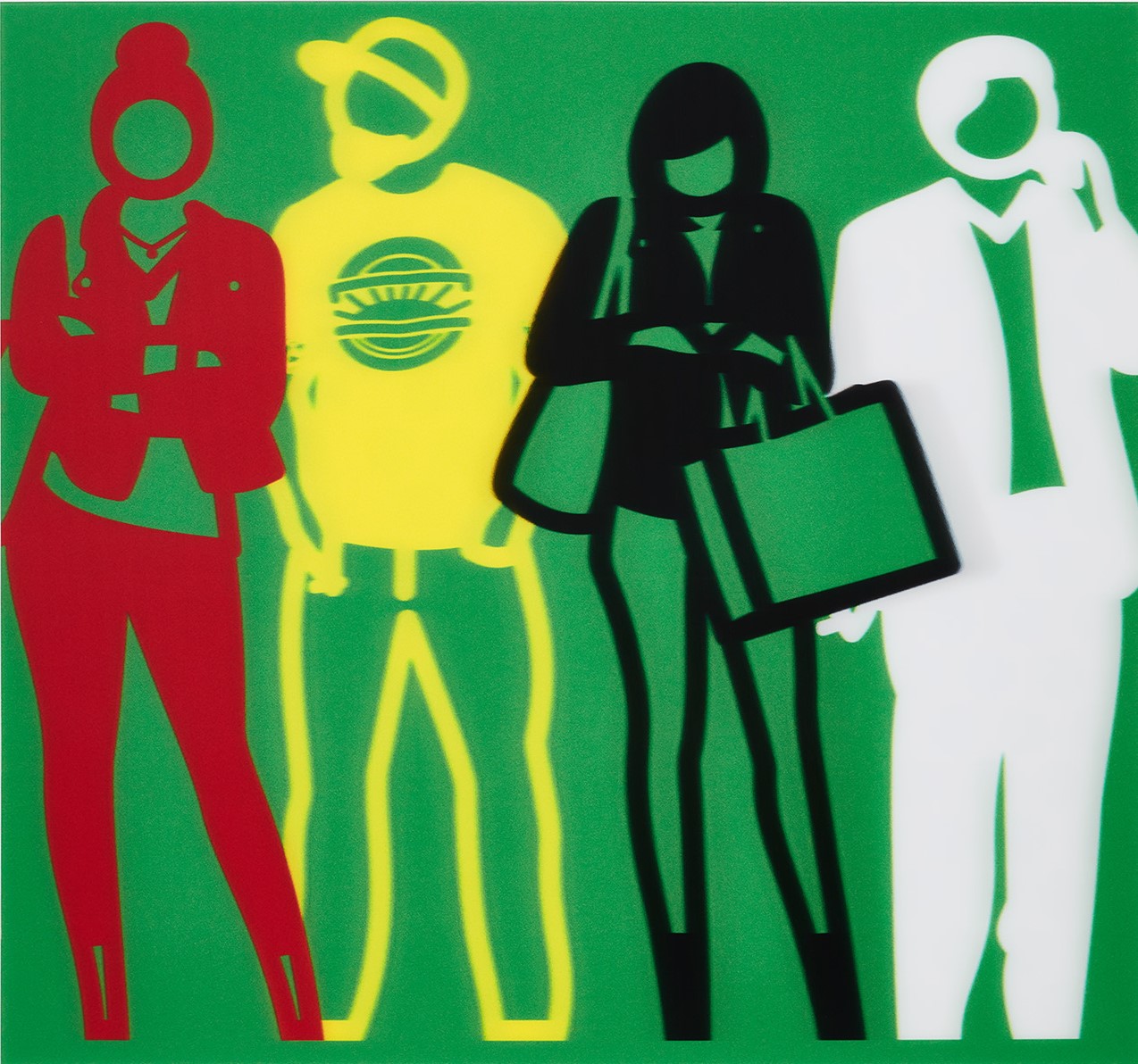 Julian Opie - Red Yellow Black White, from Standing People