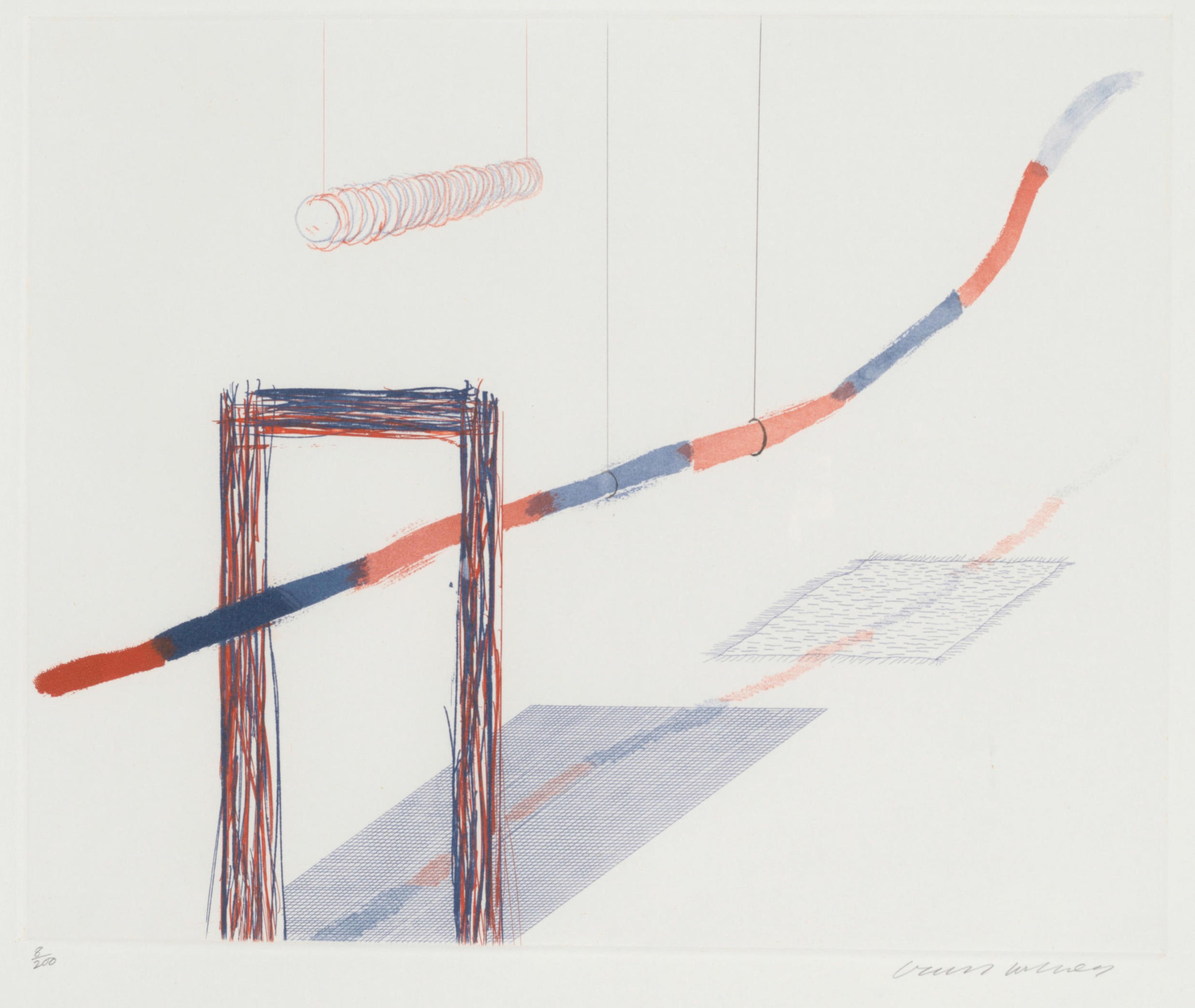 David Hockney - Title Page; It Picks Its Way, from The Blue Guitar (2 works) (Scottish Arts Council 199, 202; Museum of Co...