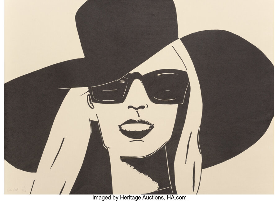 Alex Katz - Black Hat (Nicole)
