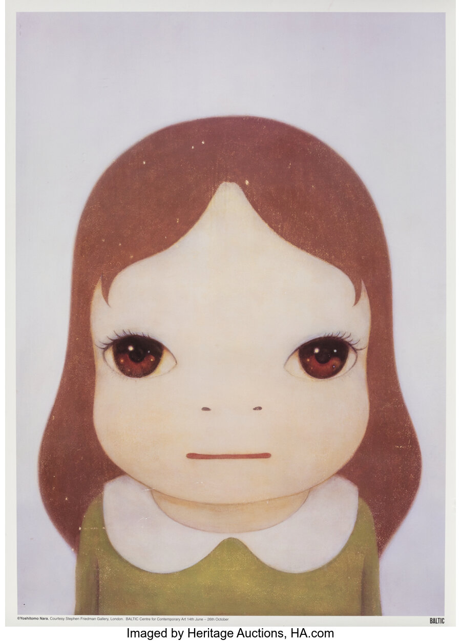 Yoshitomo Nara - Cosmic Girl (Eyes Open, Eyes Shut) (two works)