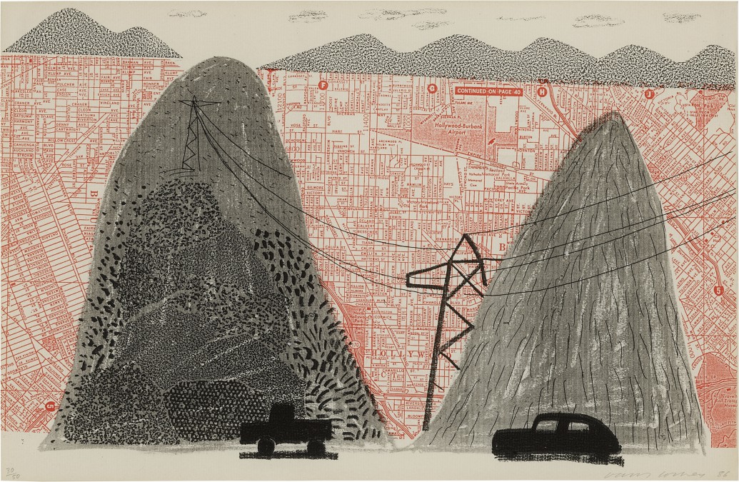 David Hockney - Mulholland Drive, June 1986 (Museum of Contemporary Art, Tokyo 308)
