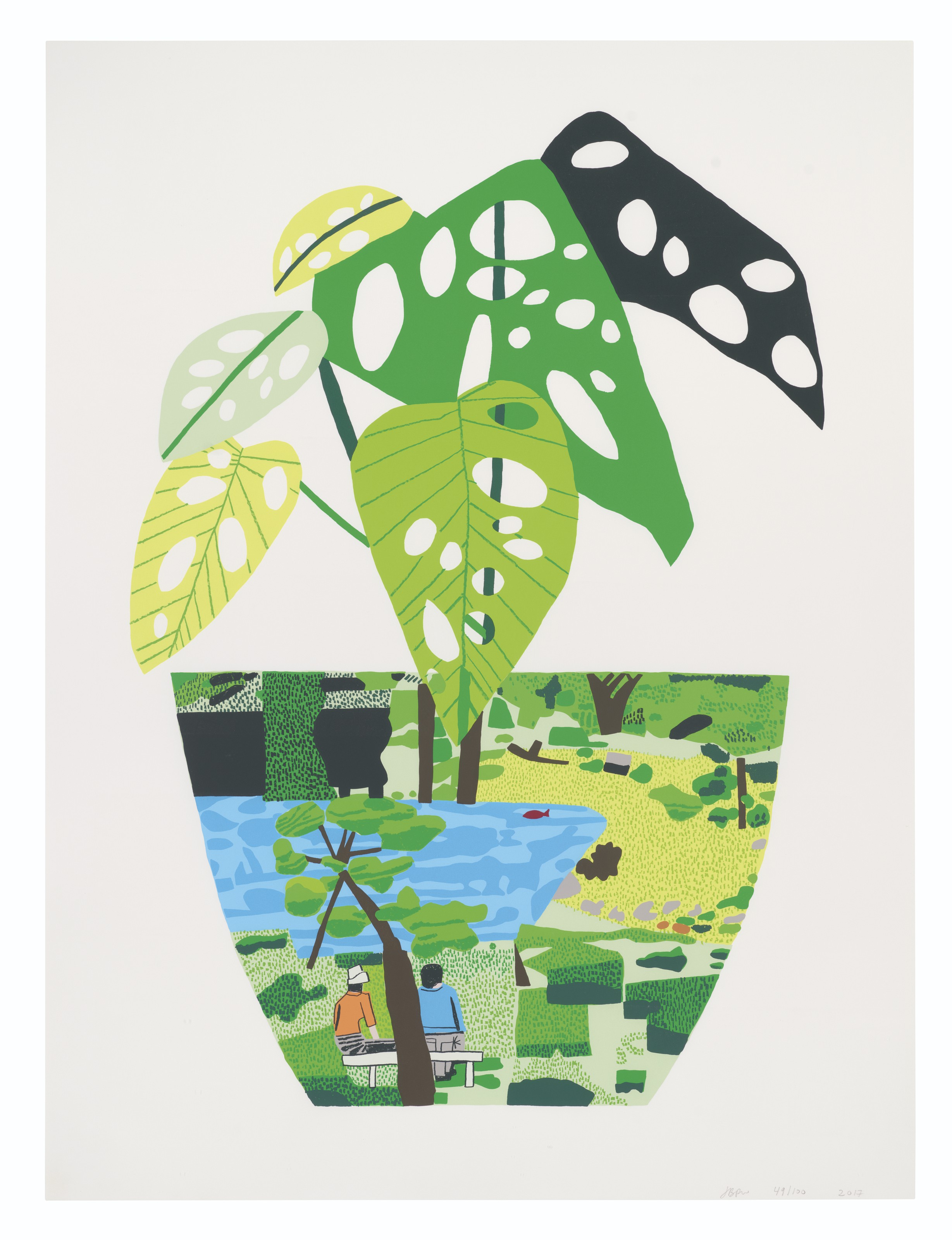 Jonas Wood - Landscape Pot with Plant