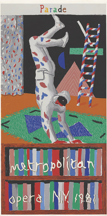 David Hockney - Parade, Metropolitan Opera New York, 1982