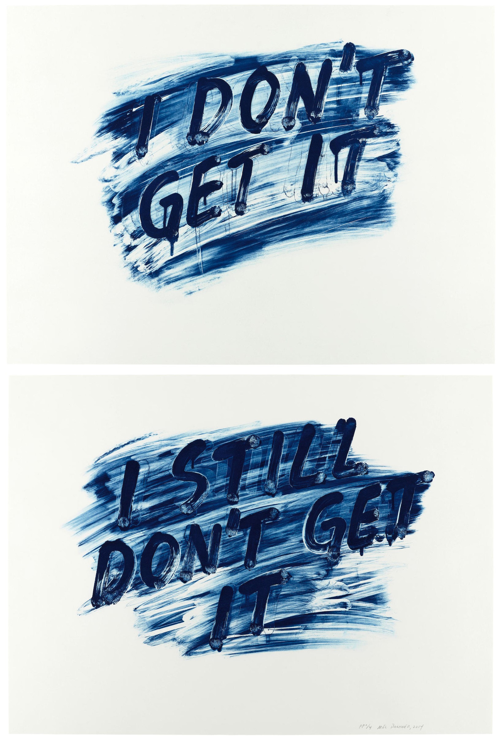 Mel Bochner - I Don't Get It, I Still Don't Get It, from the Exasperation series (2 works)