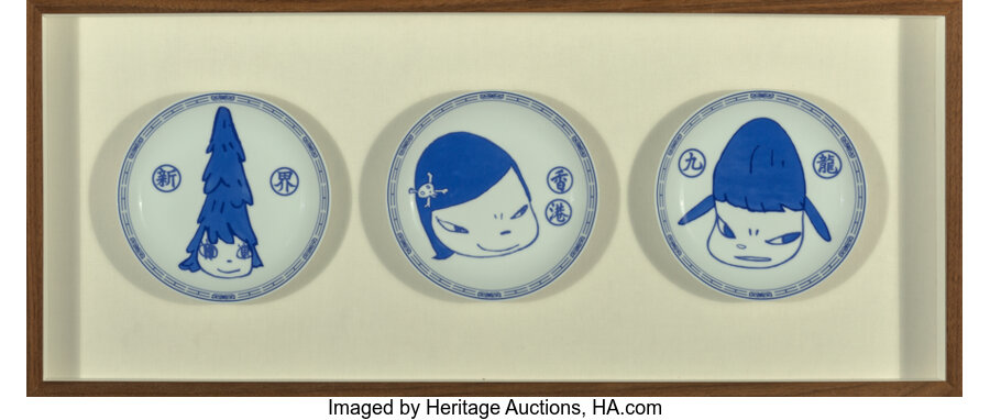 Yoshitomo Nara - Life is Only One Plates (three works)