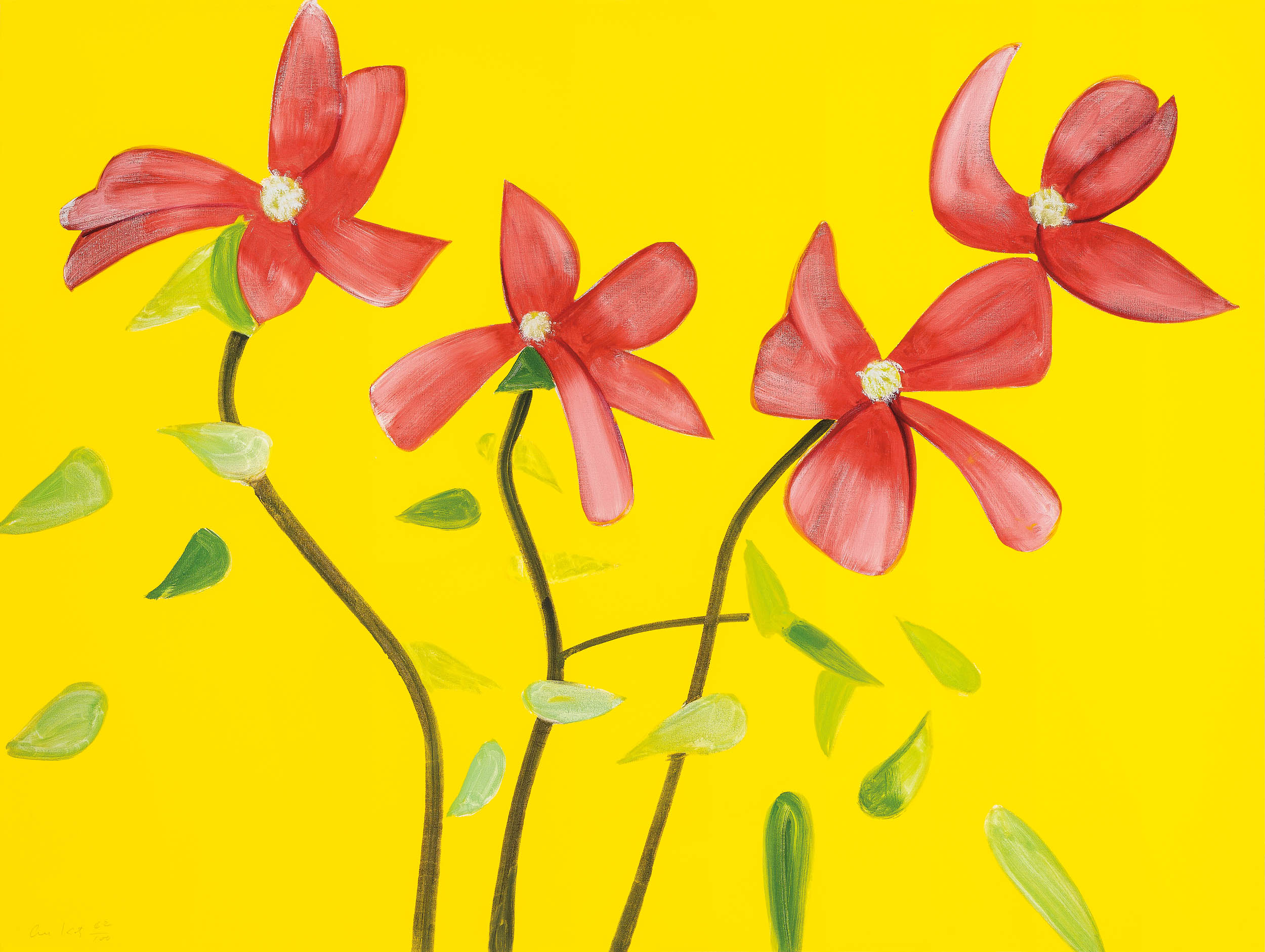 Alex Katz - Red Dogwood 1 : Flowers Portfolio