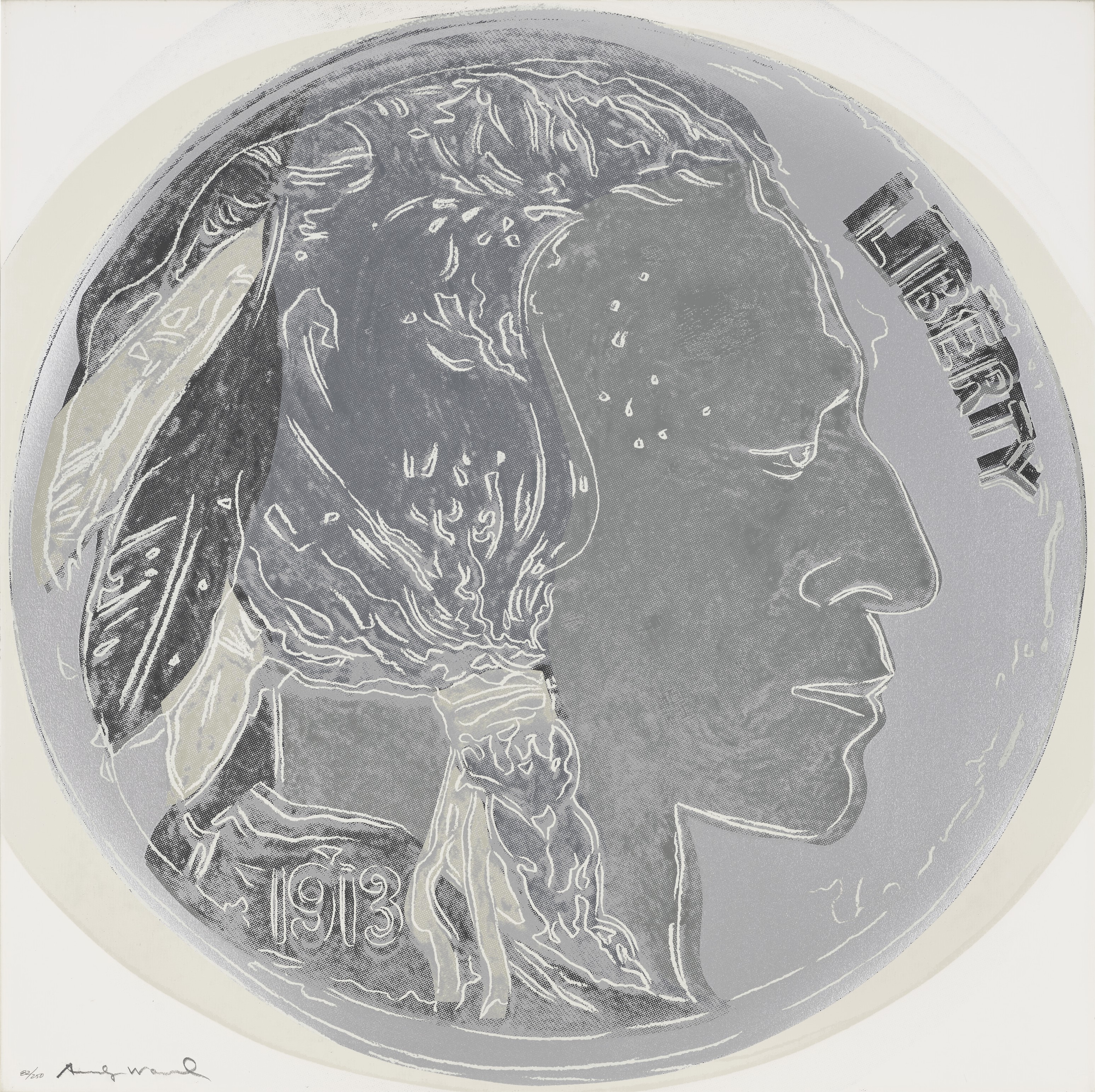 Andy Warhol - Indian Head Nickel, from Cowboys and Indians