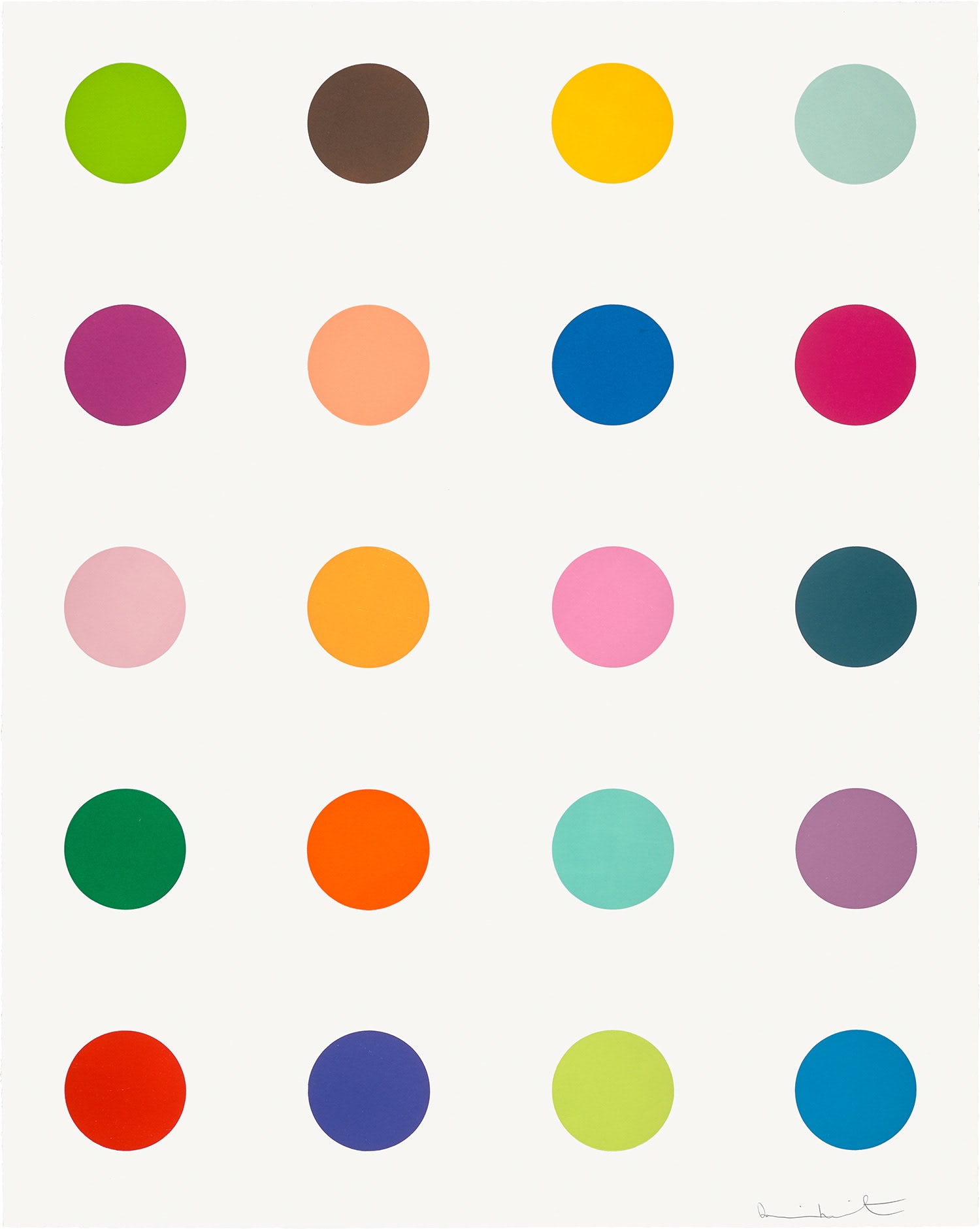 Damien Hirst - Guaiazulene, from 12 Woodcut Spots