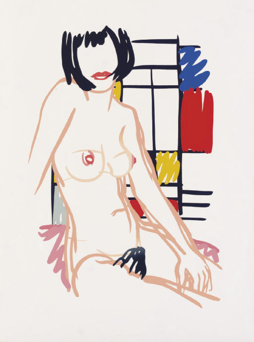 Tom Wesselmann - Monica Sitting with Mondrian