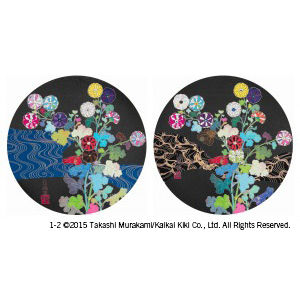 Takashi Murakami - 1. Kōrin: Azure River／2. Kansei: Wildflowers Glowing in the Night