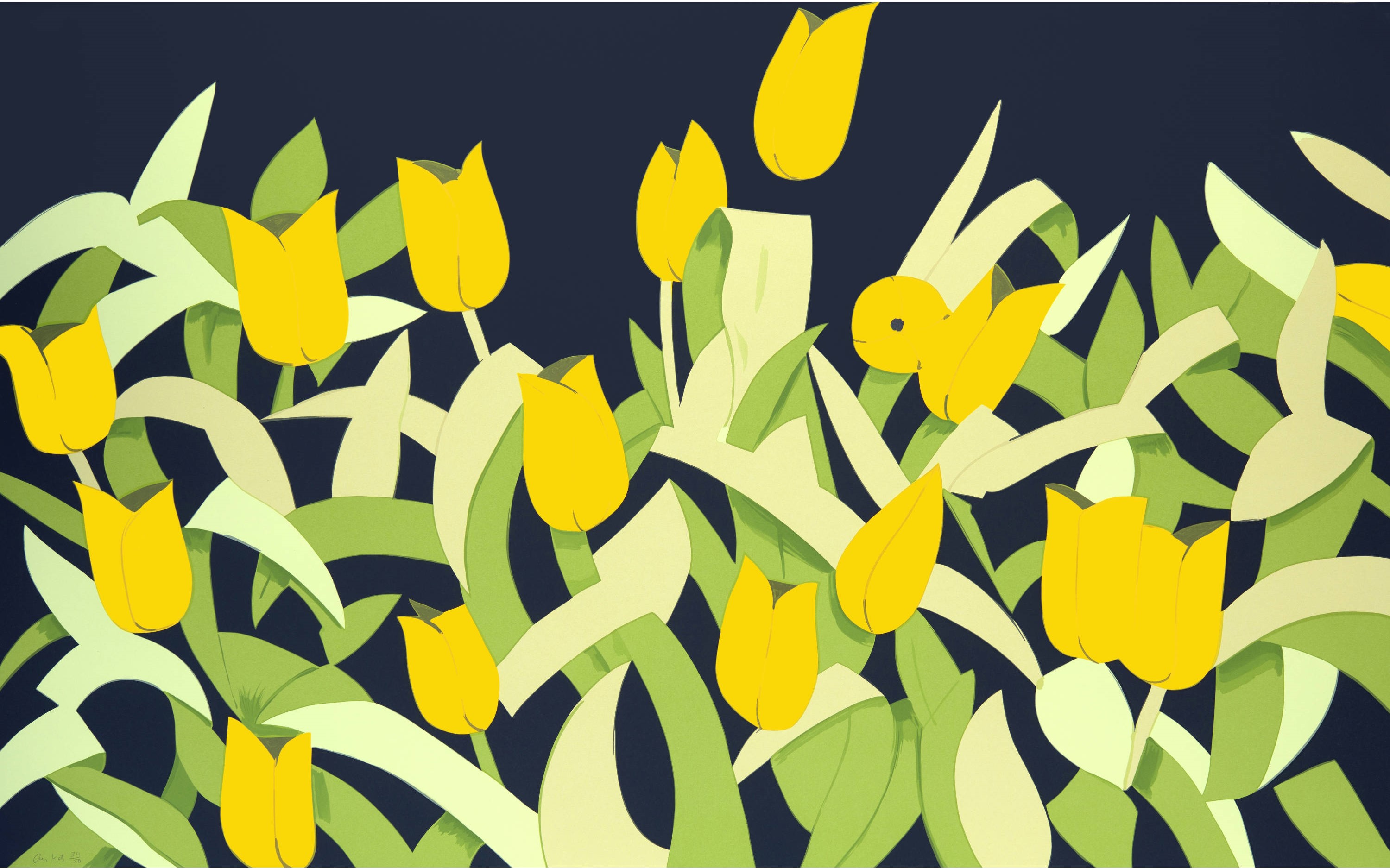Alex Katz - Yellow Tulips
