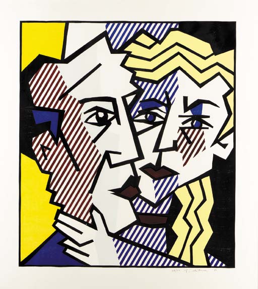 Roy Lichtenstein - The Couple, from Expressionist Woodcut Series (C. 175)