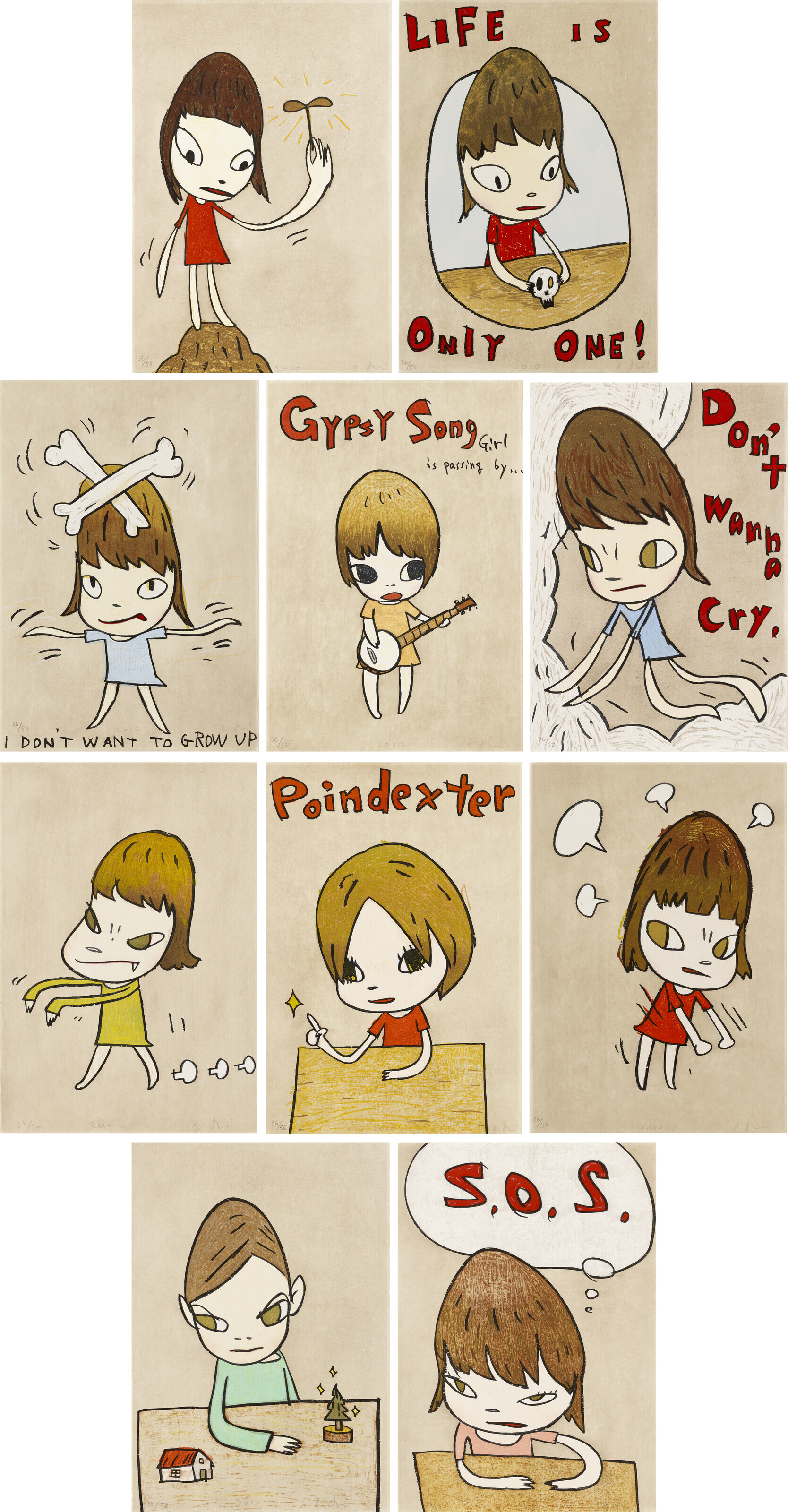 Yoshitomo Nara - Life is Only One; My Little Treasure; I Don’t Want to Grow Up; Gypsy Song; Don’t Wanna Cry; Walk On; Poin...