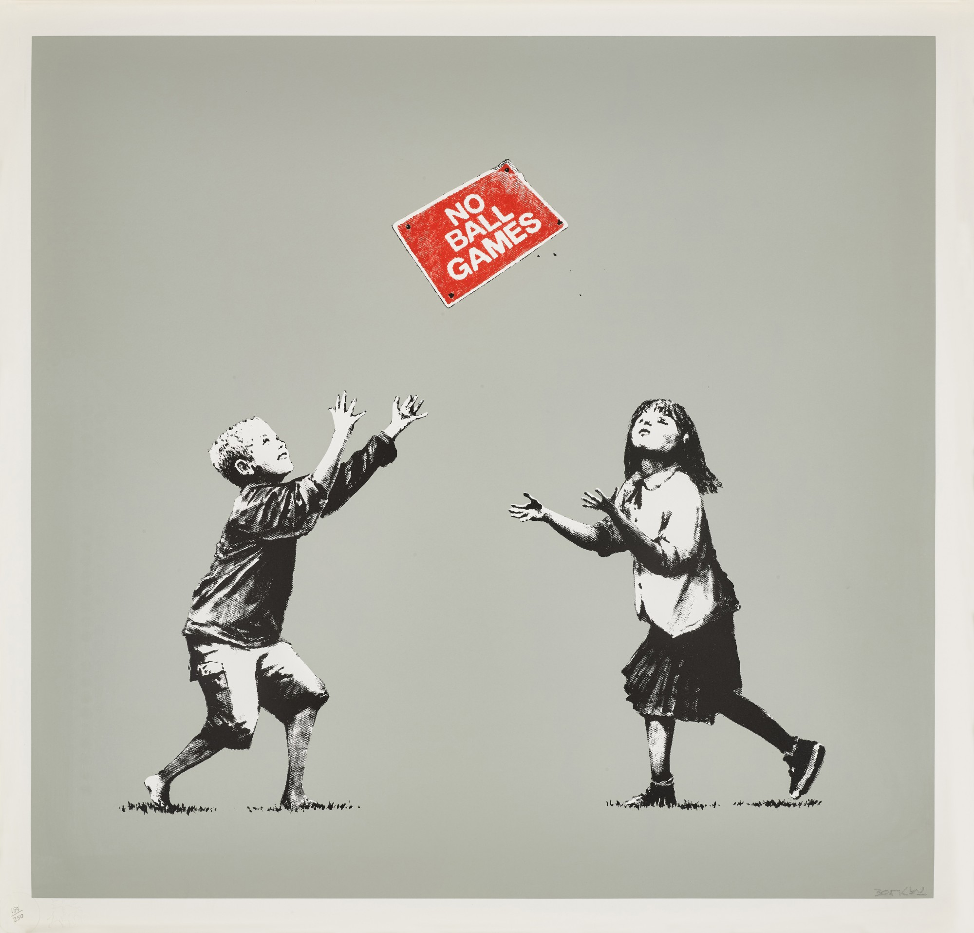 Banksy - No Ball Games (Grey)