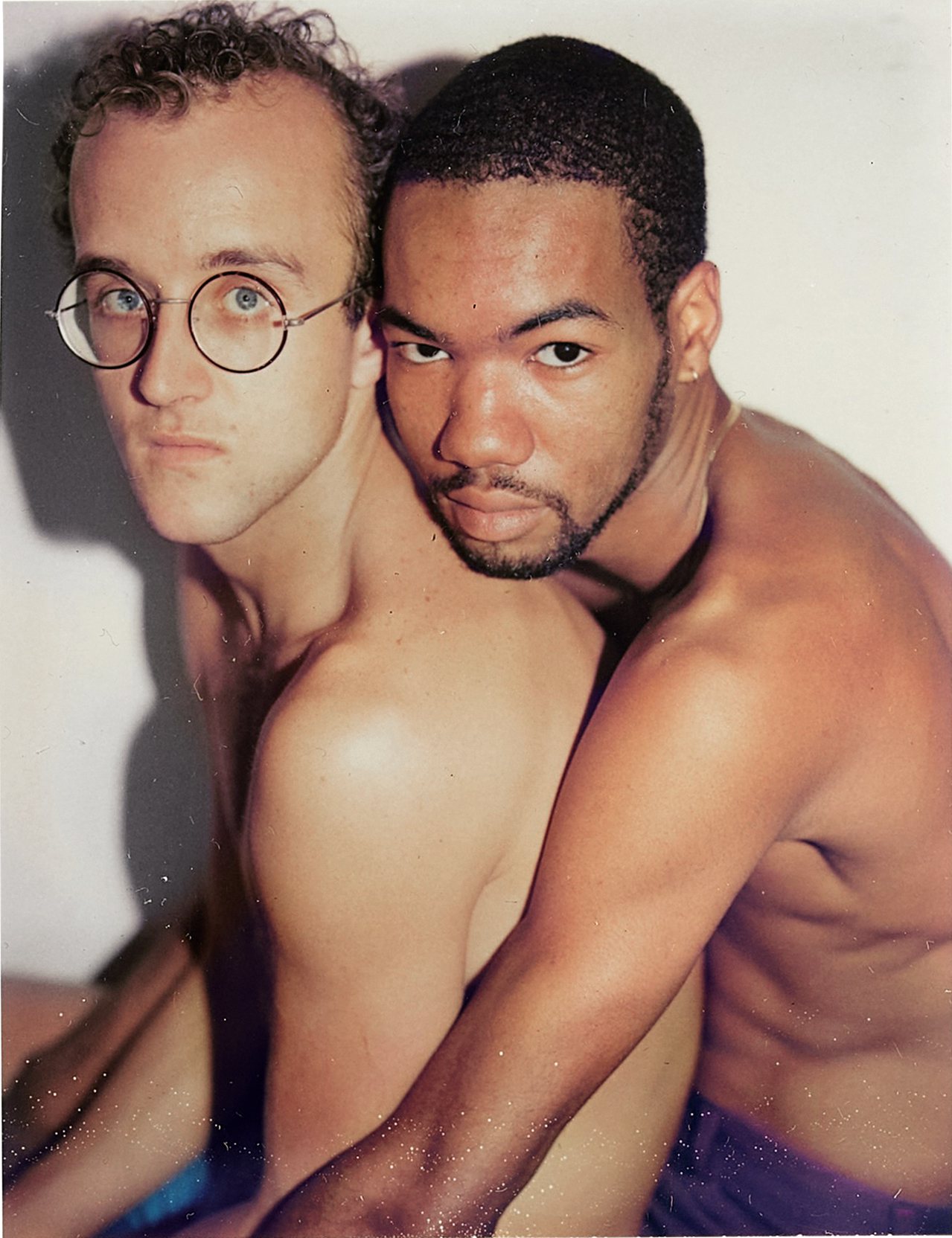 Andy Warhol - Two Polaroids of Keith Haring & Juan Dubose