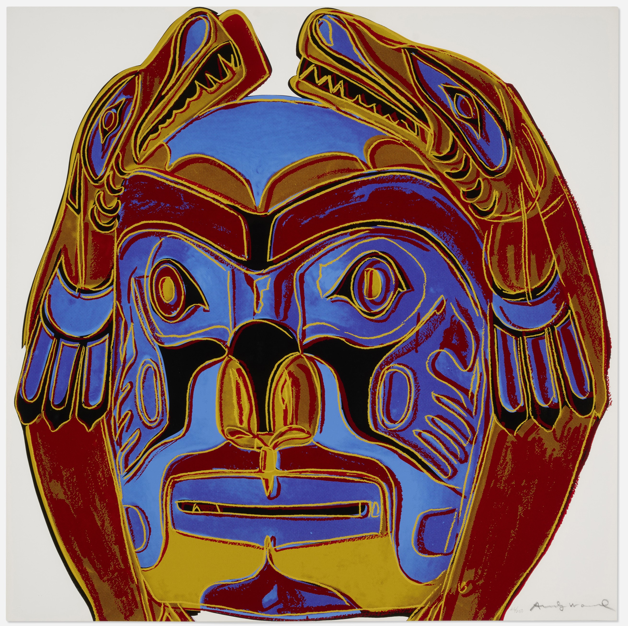 Andy Warhol - Northwest Coast Mask (from the Cowboys and Indians series)