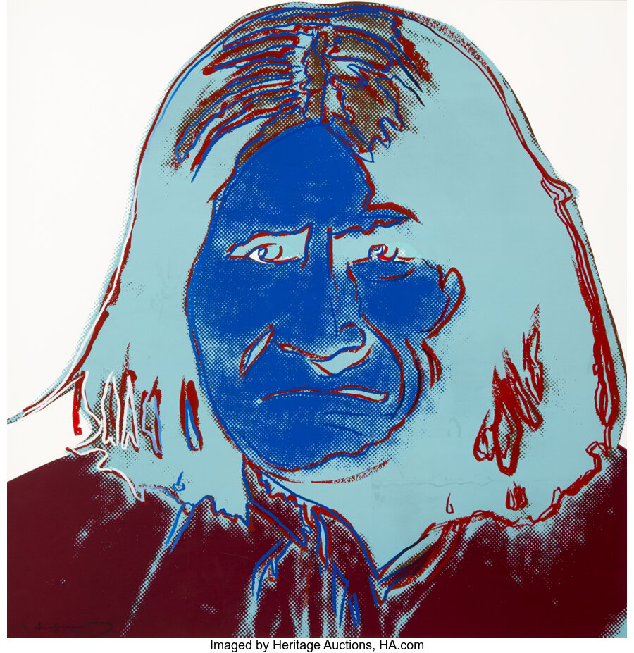 Andy Warhol - Geronimo, from Cowboys and Indians