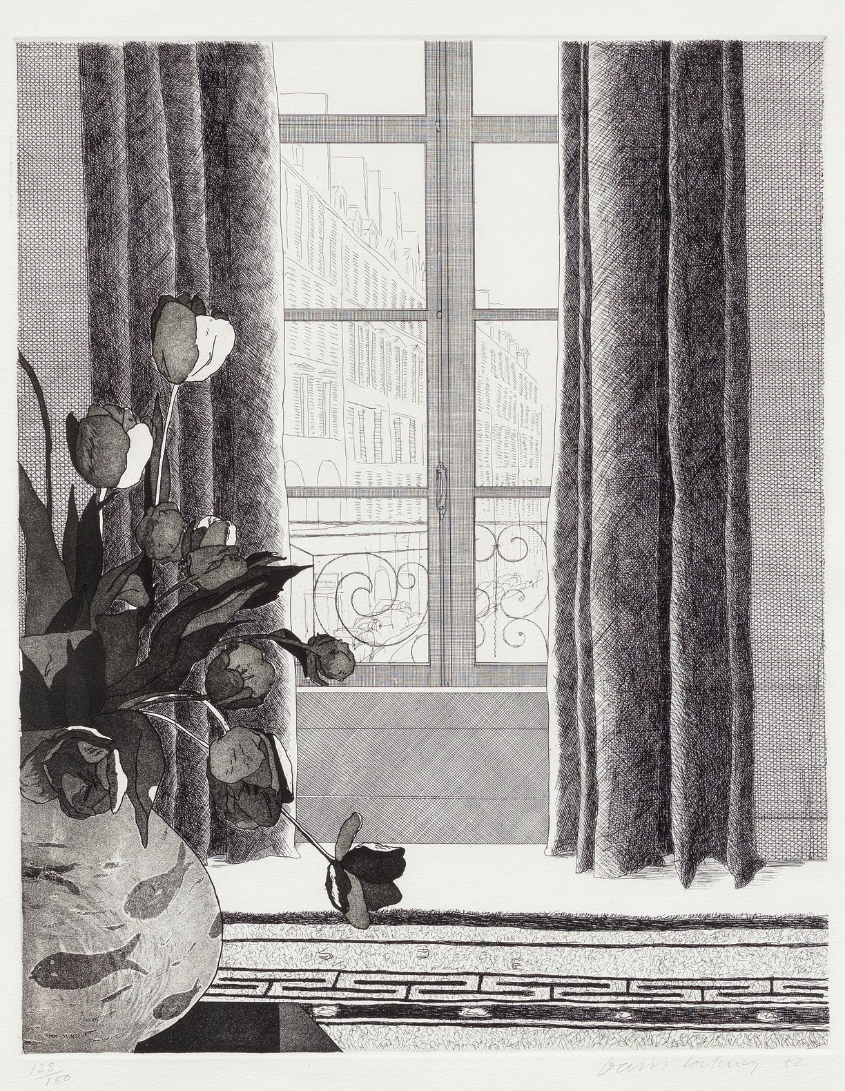David Hockney - Rue de Seine (Scottish Art Council 121; M.C.A. Tokyo 111)