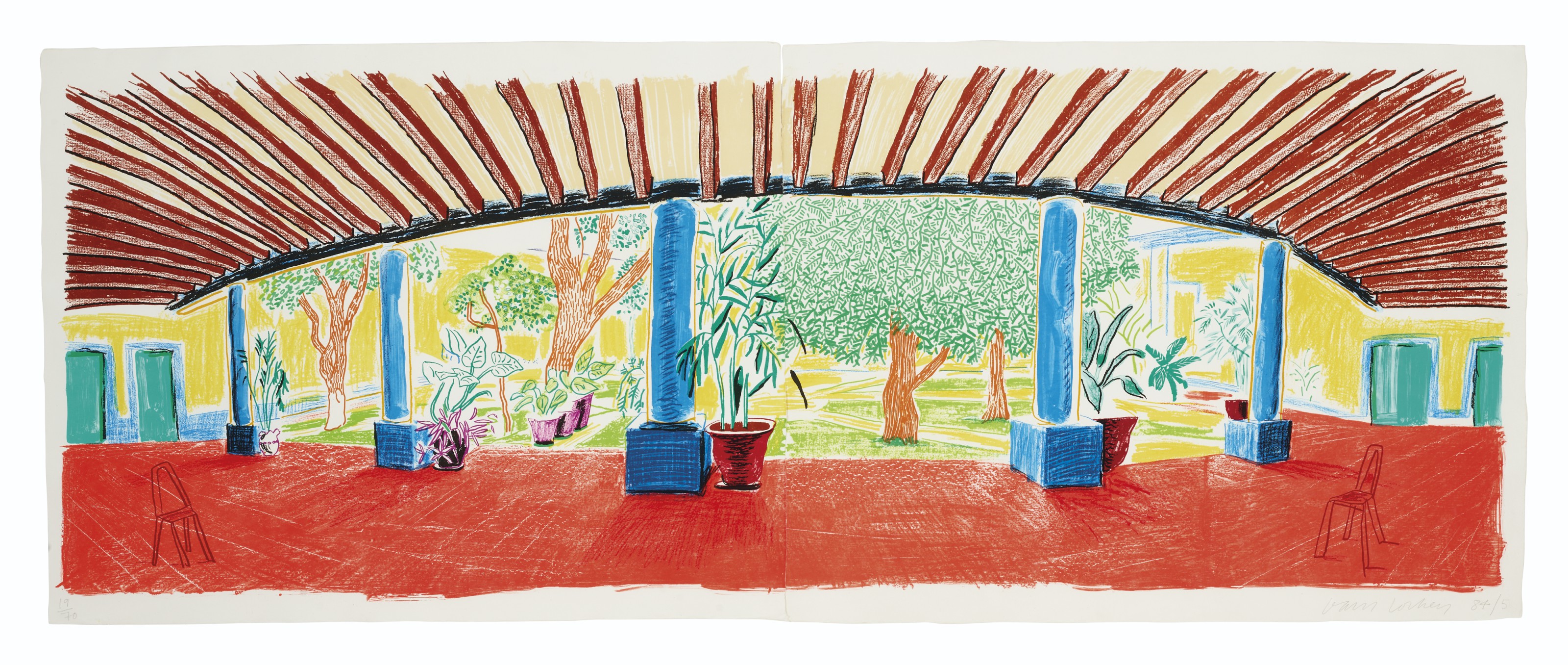 David Hockney - Hotel Acatlán: First Day, from Moving Focus