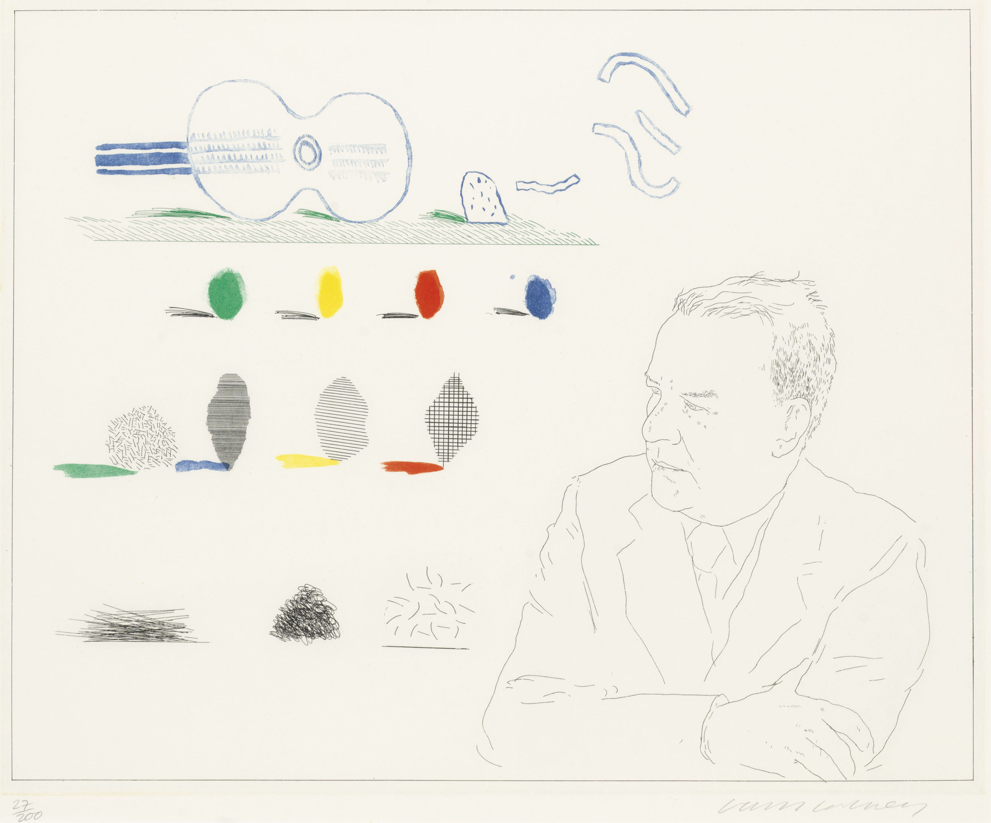 David Hockney - The Poet, from The Blue Guitar