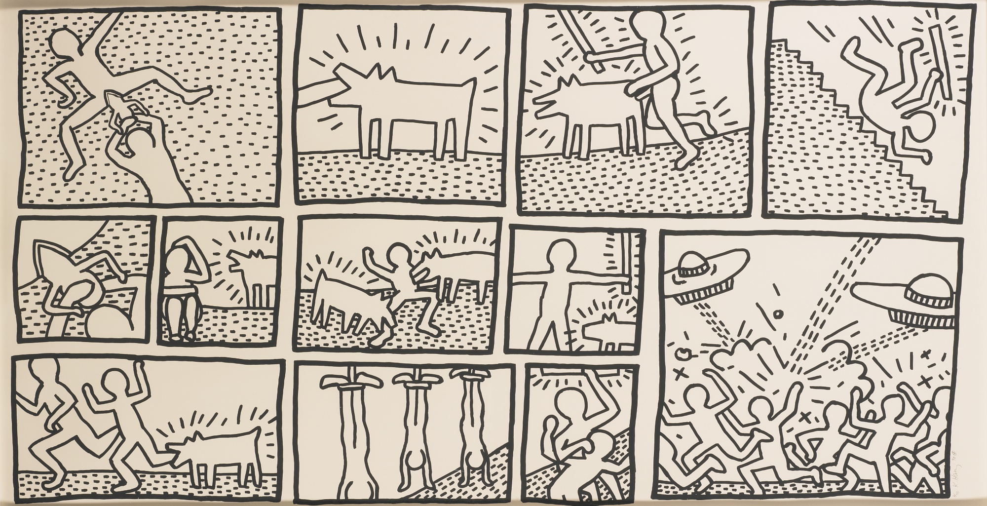 Keith Haring - Blueprint Drawing #1