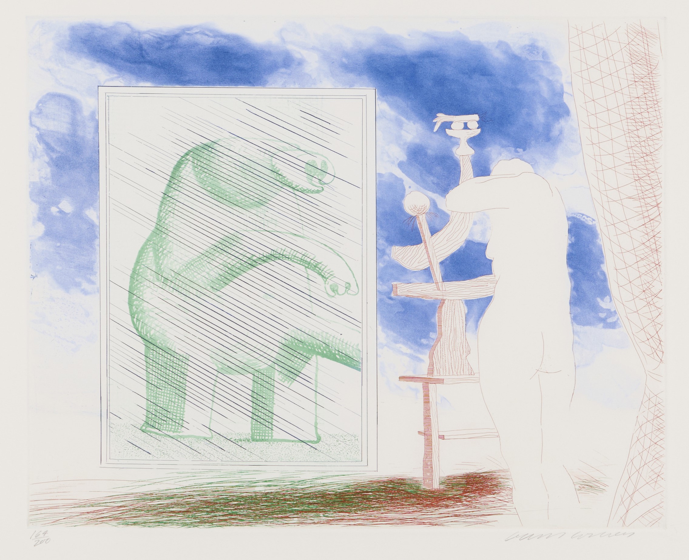 David Hockney - A Picture of Ourselves (from The Blue Guitar portfolio)