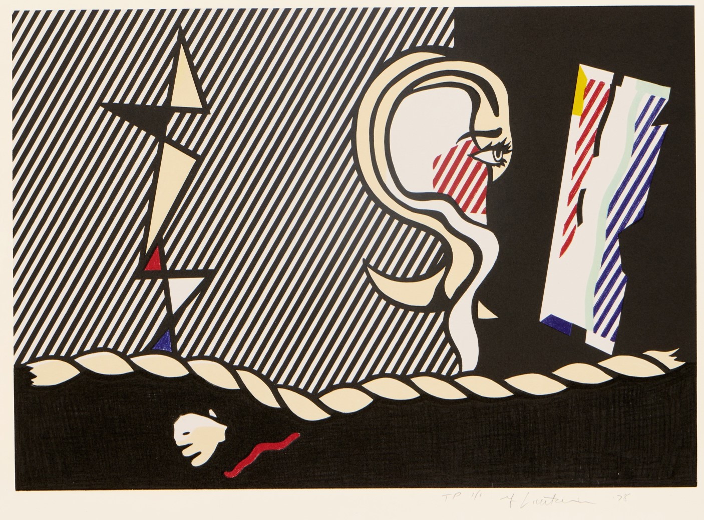 Roy Lichtenstein - Figures with Rope, from the Surrealist series
