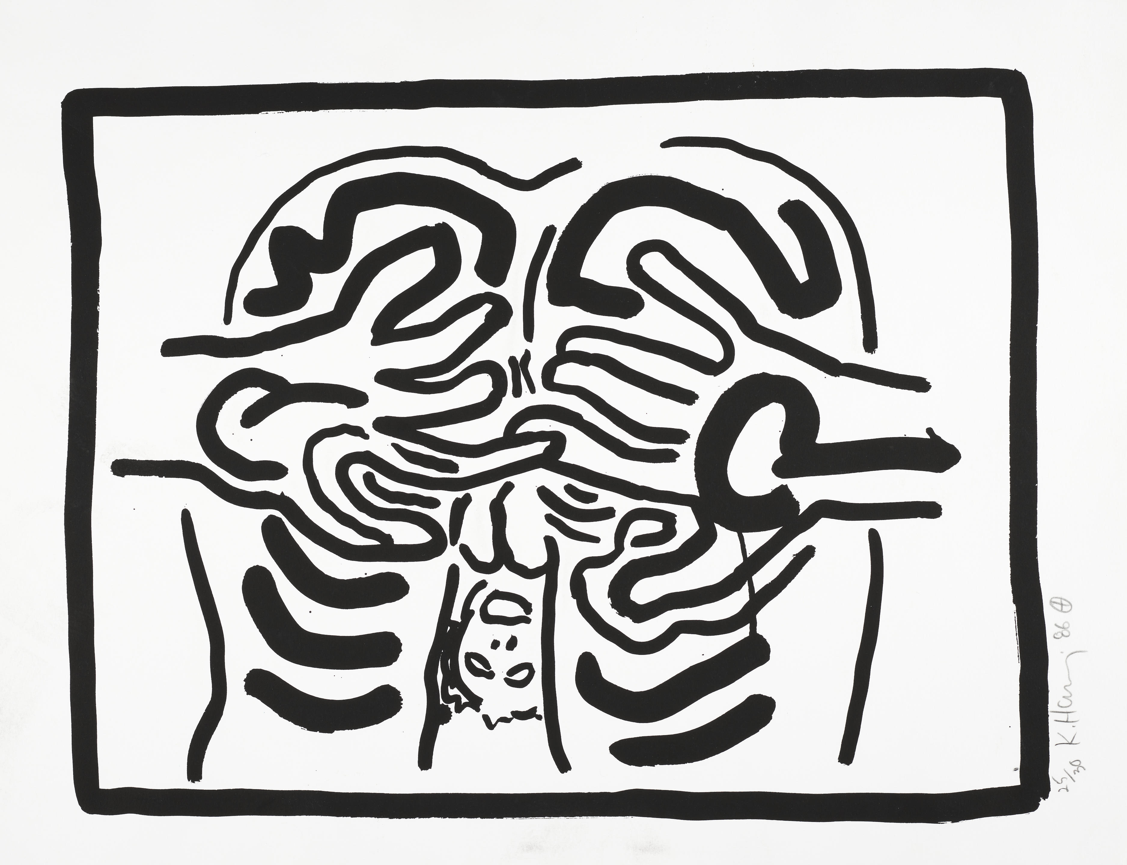 Keith Haring - Untitled, from Bad Boys (Littmann p.59)