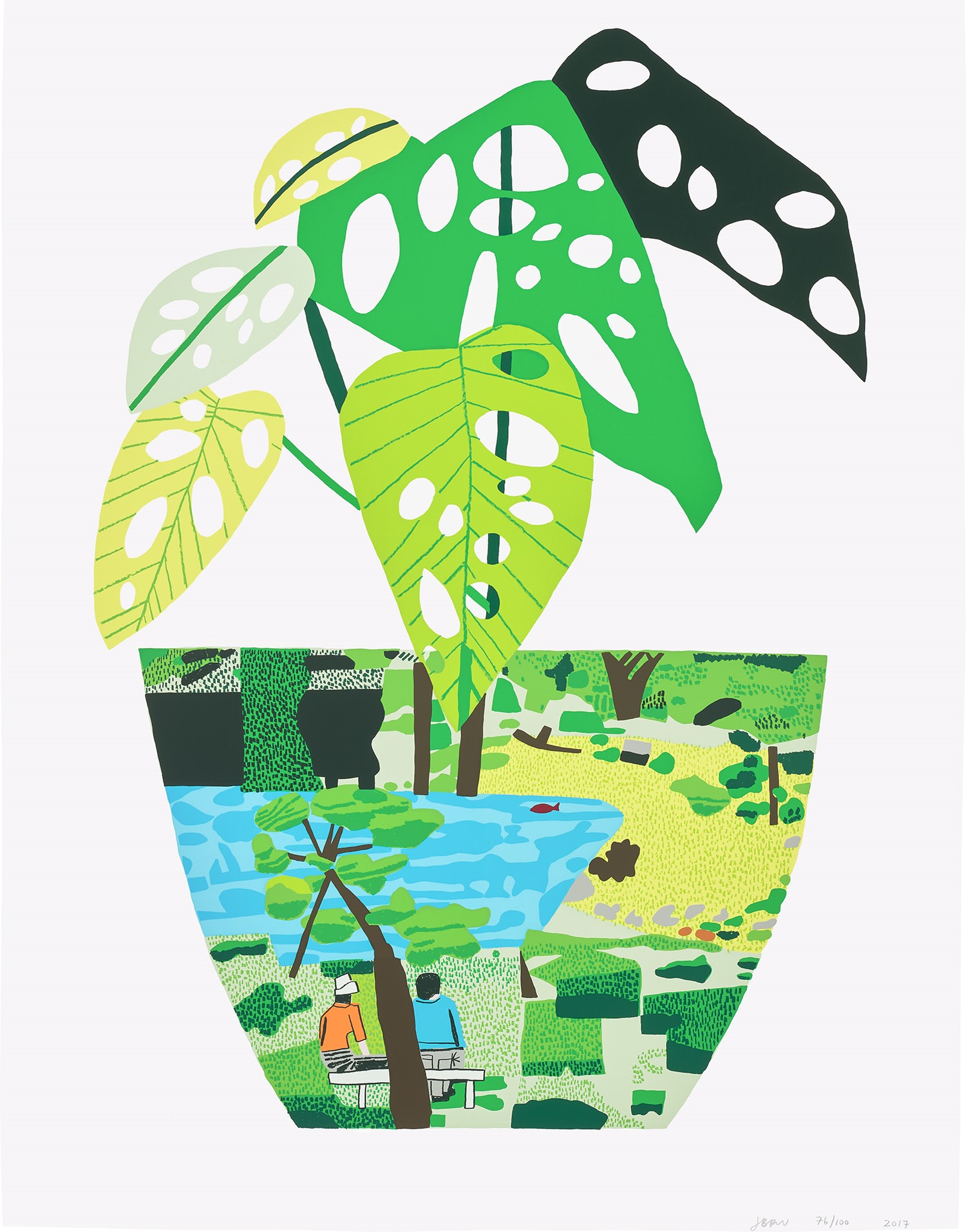 Jonas Wood - Landscape Pot with Plant