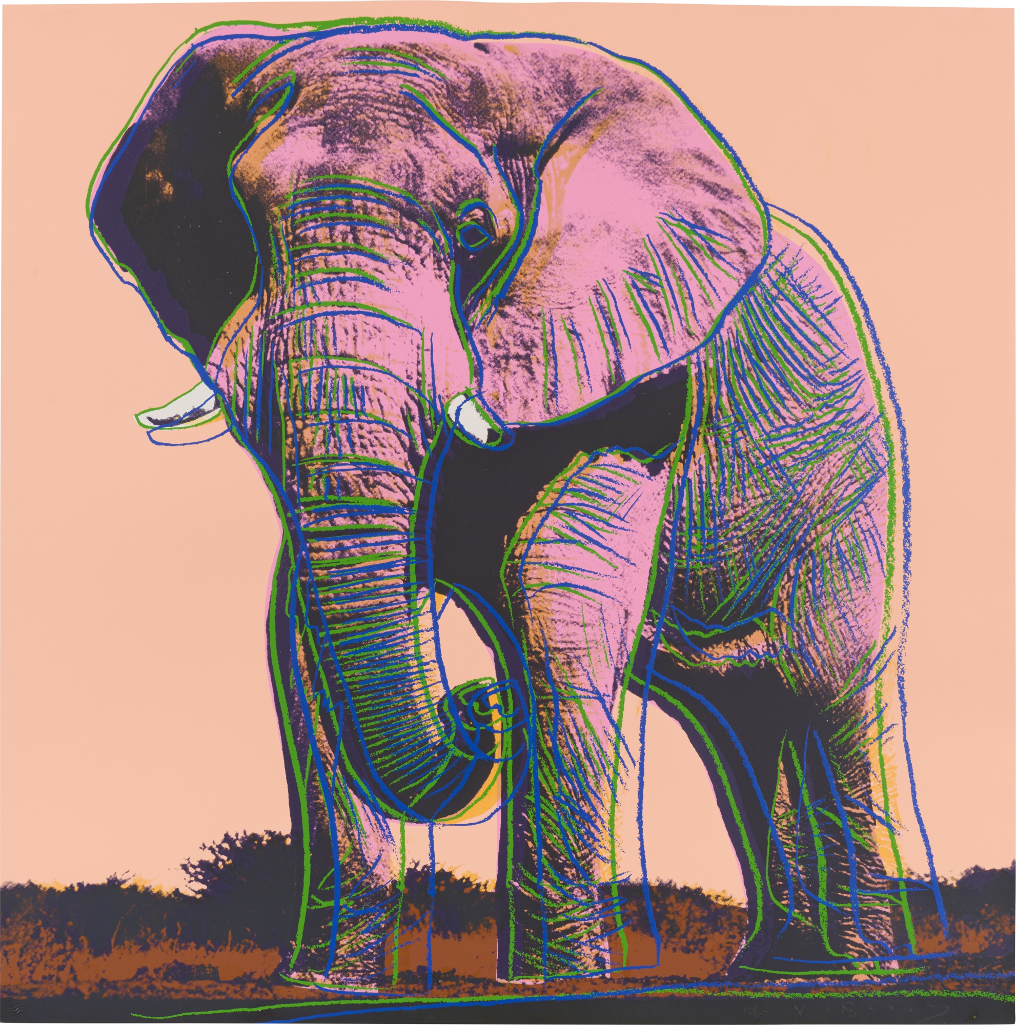 Andy Warhol - African Elephant, from Endangered Species
