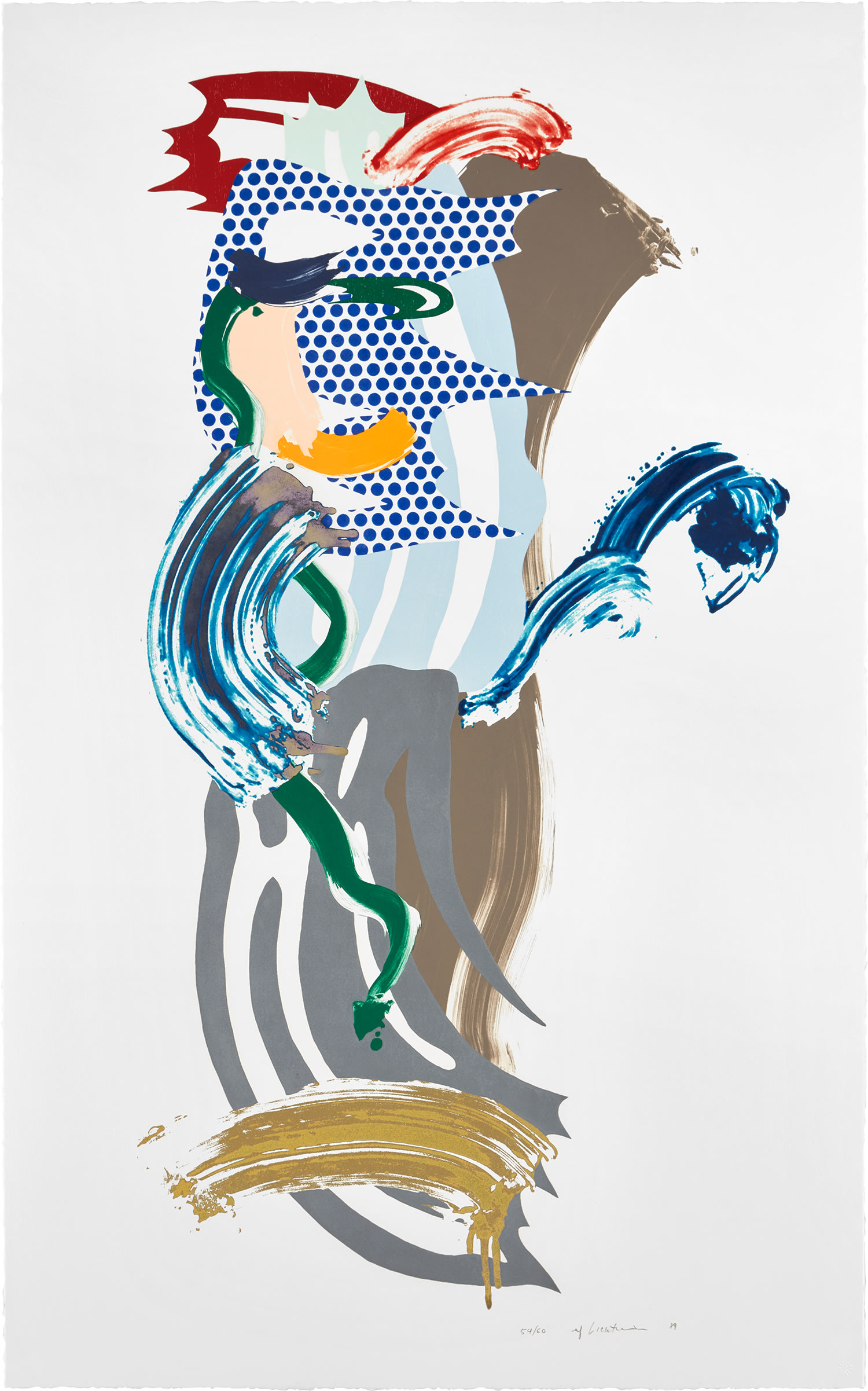 Roy Lichtenstein - Blue Face, from Brushstroke Figures Series (C. 226)