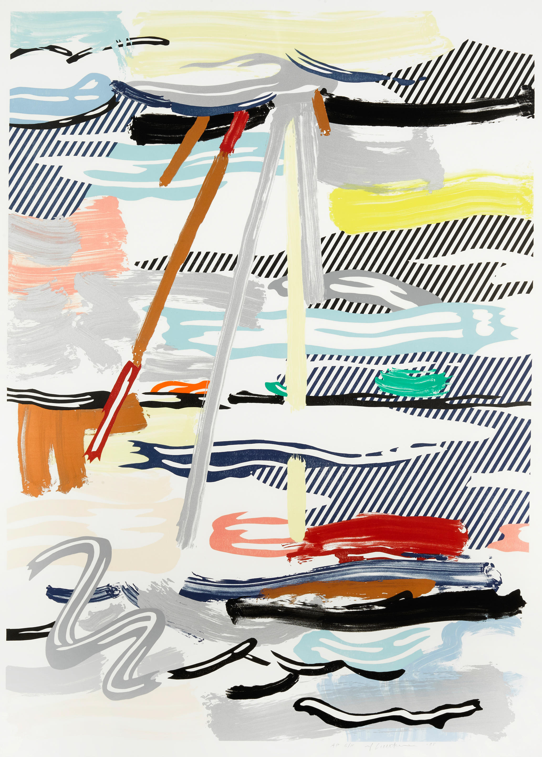 Roy Lichtenstein - Sunshine Through the Clouds, from Landscape Series