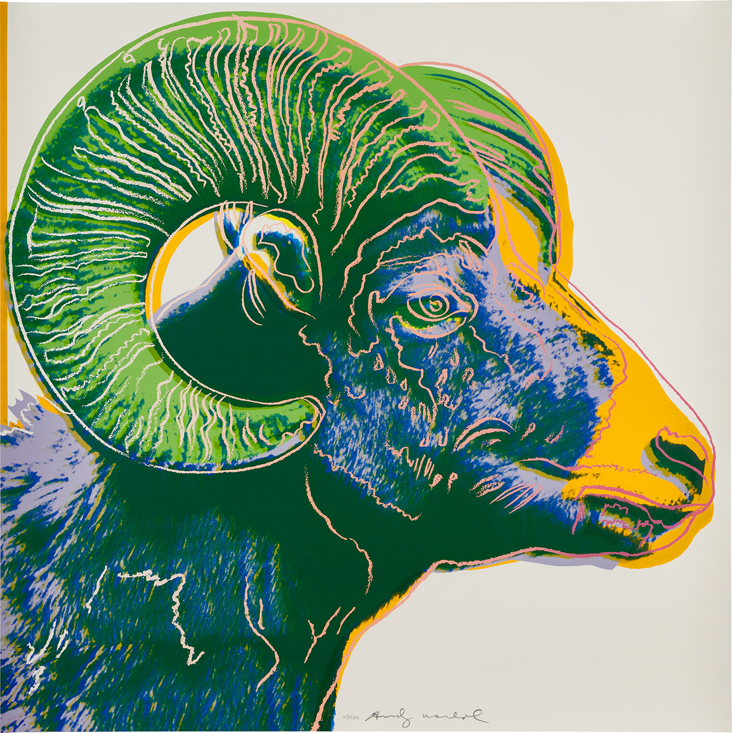Andy Warhol - Bighorn Ram, from Endangered Species (F. & S. 302)