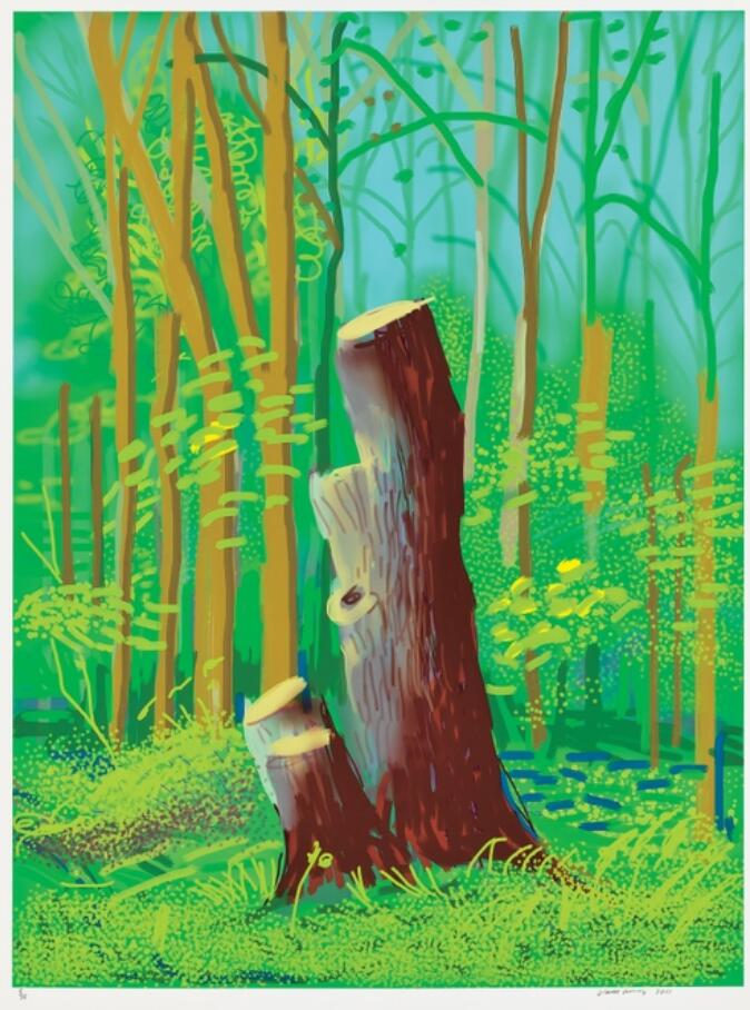 David Hockney - The Arrival of Spring in Woldgate, East Yorkshire in 2011 (twenty eleven) - 24 April