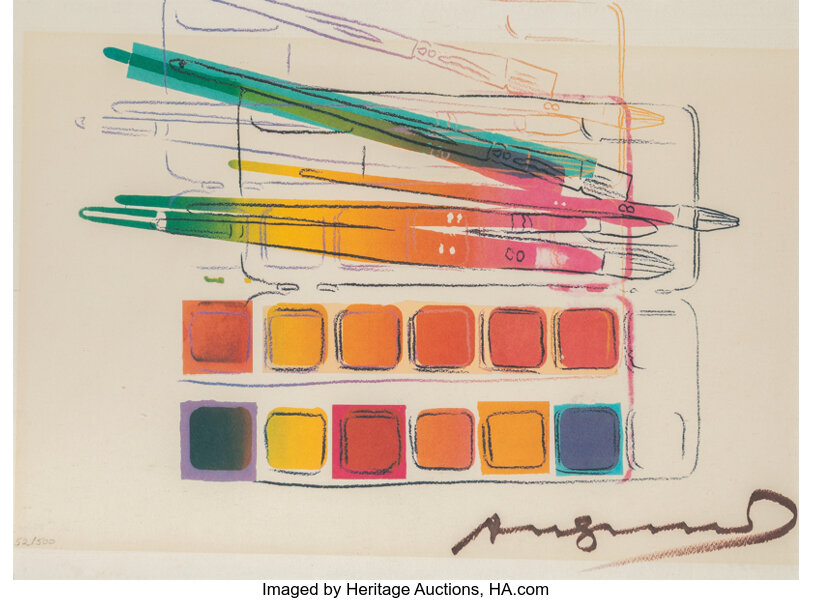 Andy Warhol - Watercolor paint kit with brushes