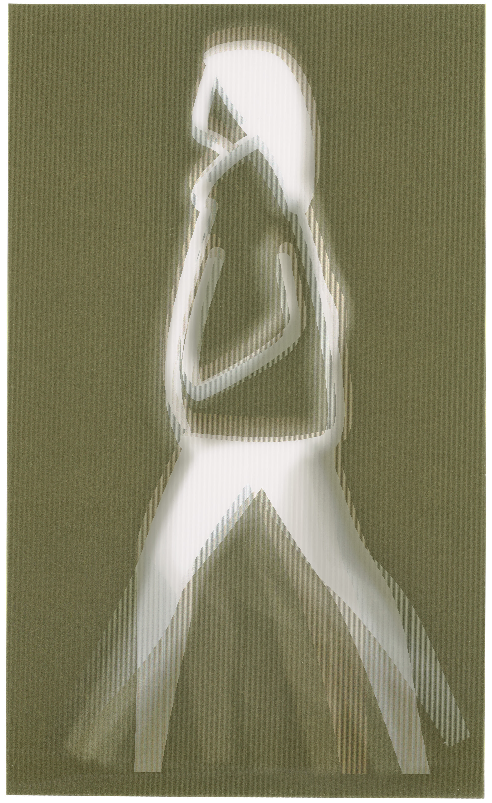 Julian Opie - Fur jacket, from: Old Street Walkers