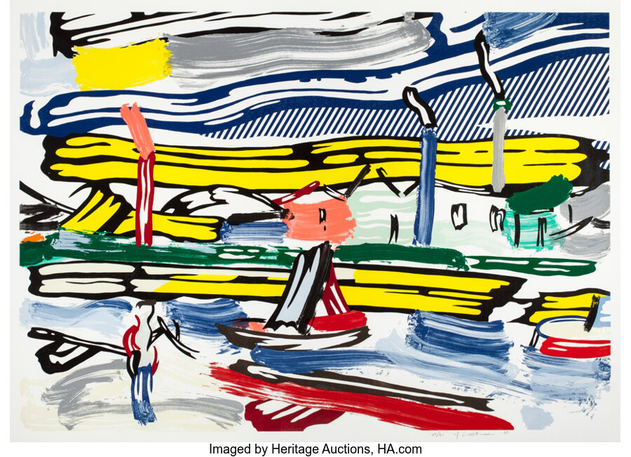 Roy Lichtenstein - The River (from the Landscapes series)