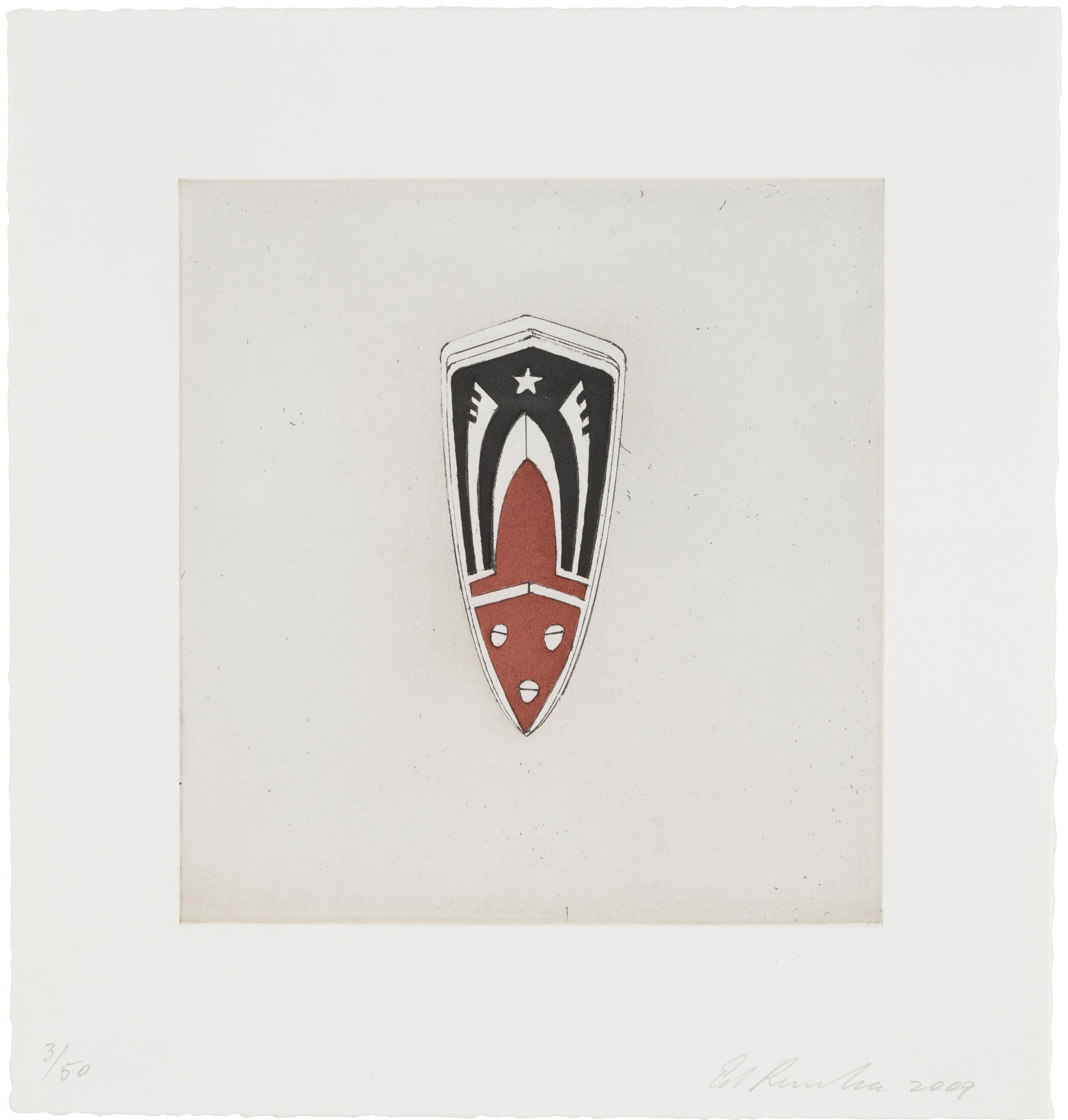 Ed Ruscha - One plate from Motor City Portfolio