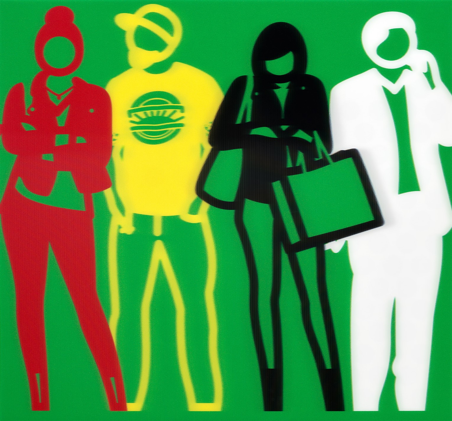Julian Opie - Red Yellow Black White, from Standing People