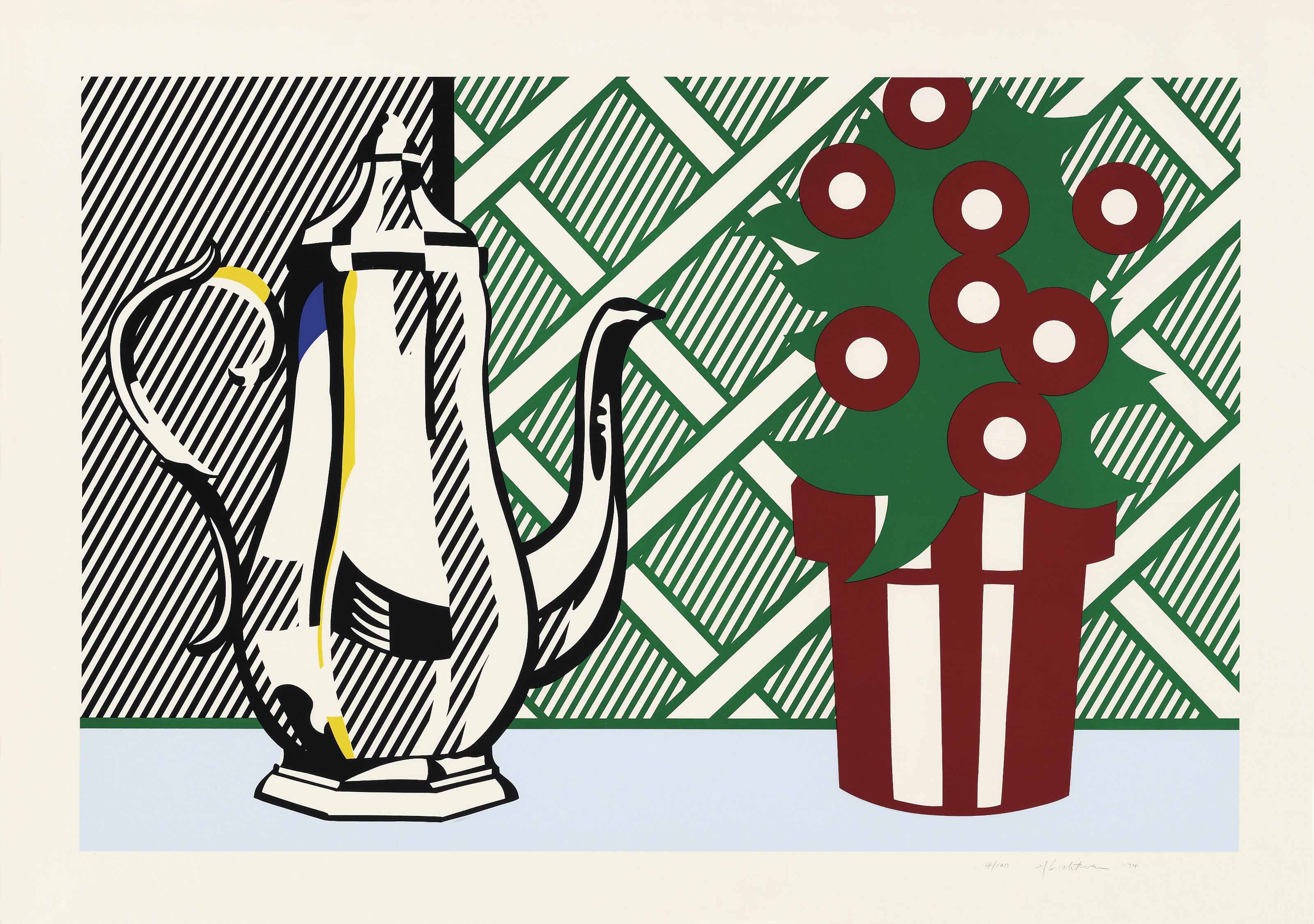 Roy Lichtenstein - Still Life with Pitcher and Flowers, from: Six Still Lifes