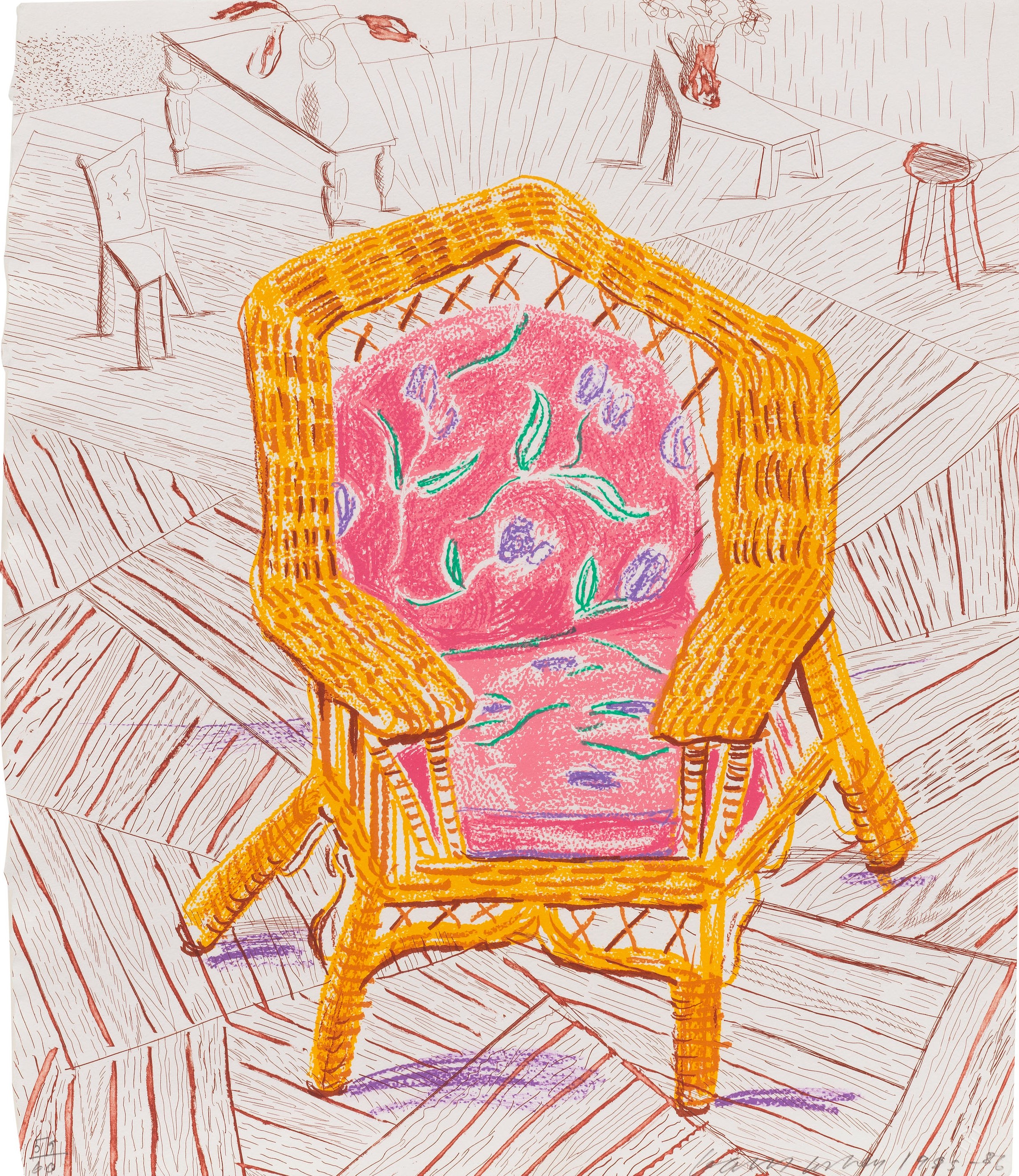 David Hockney - Number one Chair, from the Moving Focus Series (M.C.A. Tokyo 287)